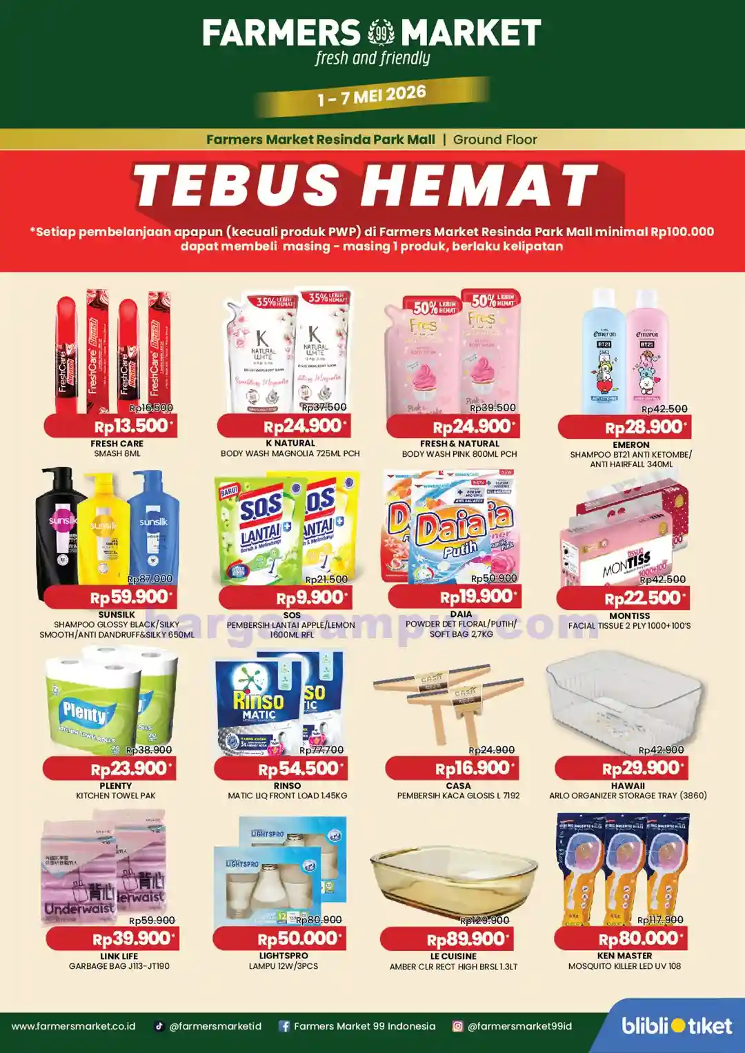 Promo Farmers Market Weekend Terbaru 8 - 10 Mei 2026 3 Promo Farmers Market Weekend Terbaru 1 - 3 Mei 2026.