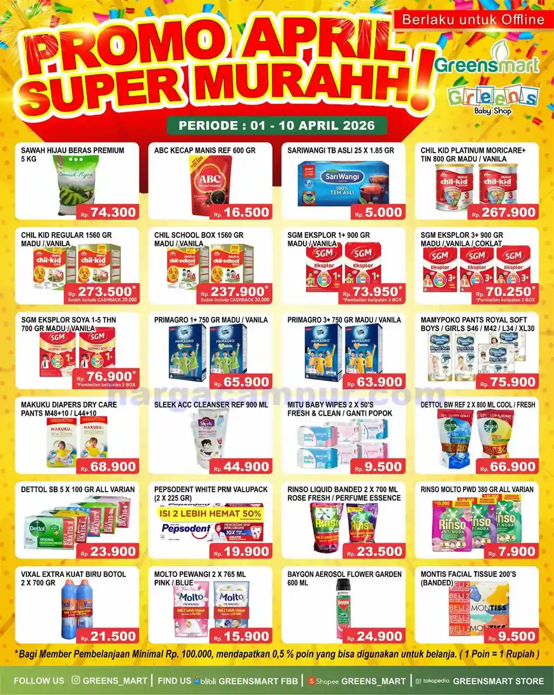 Promo Greensmart Weekend Terbaru 6 - 12 April 2026 1 Promo Greensmart Weekend Terbaru 3 - 5 April 2026.