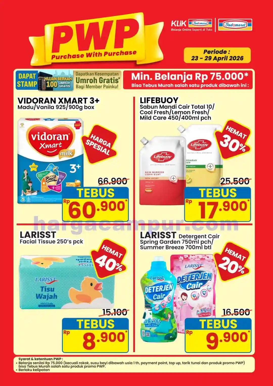 Promo PWP Indomaret Purchase With Purchase 23 - 29 April 2026.