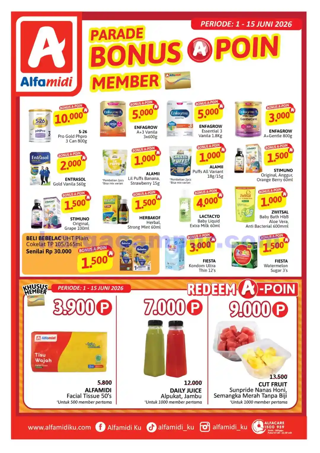 Promo Alfamidi Harga Spesial Member 1 - 15 Juni 2026 3 Promo Alfamidi Harga Spesial Bonus A Poin 1 - 15 Juni 2026.