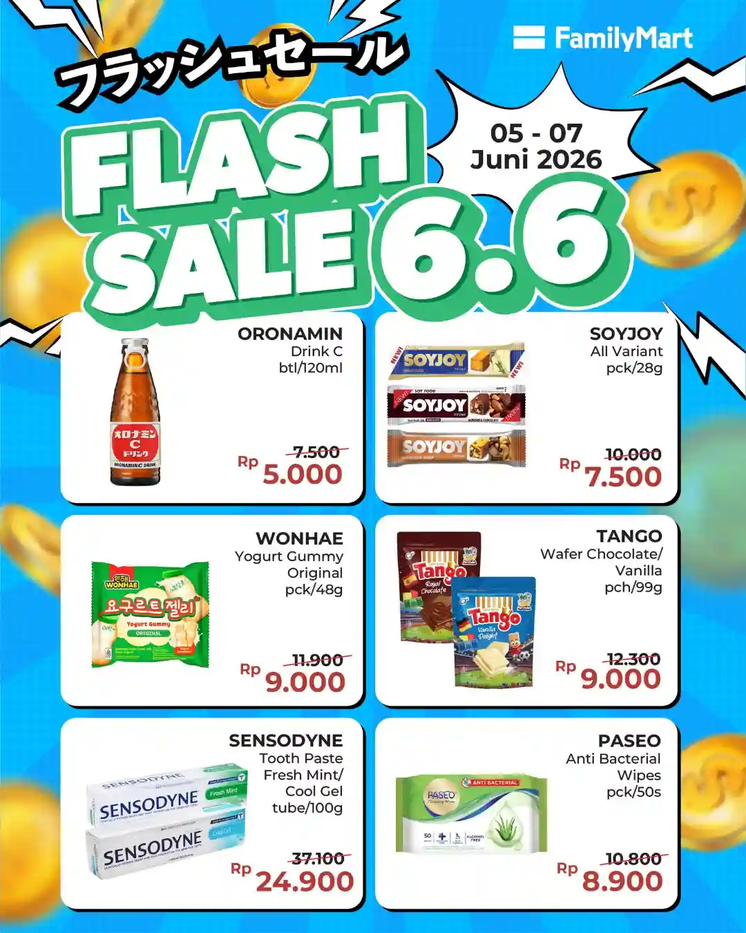 Promo FamilyMart Spesial Flash Sale 6.6 Harga Mulai 5 Ribuan 2 Promo FamilyMart Spesial Flash Sale 6.6 Harga Mulai 5 Ribuan 2