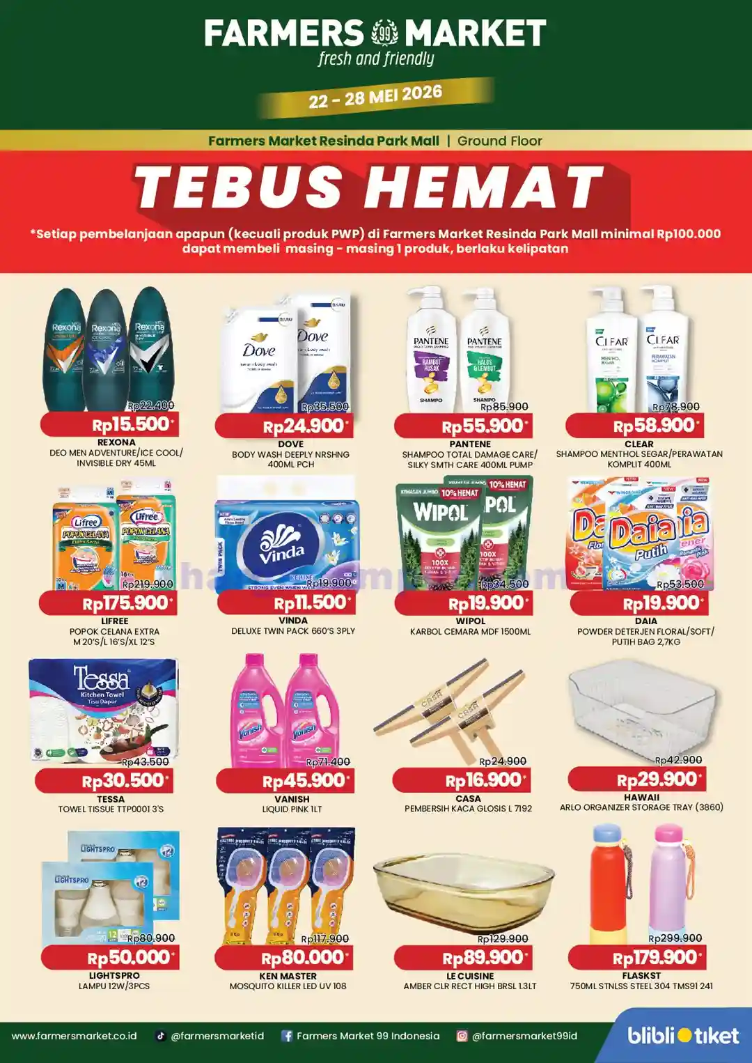 Promo Farmers Market Weekend Terbaru 29 - 31 Mei 2026 3 Promo Farmers Market Weekend Terbaru 22 - 24 Mei 2026.