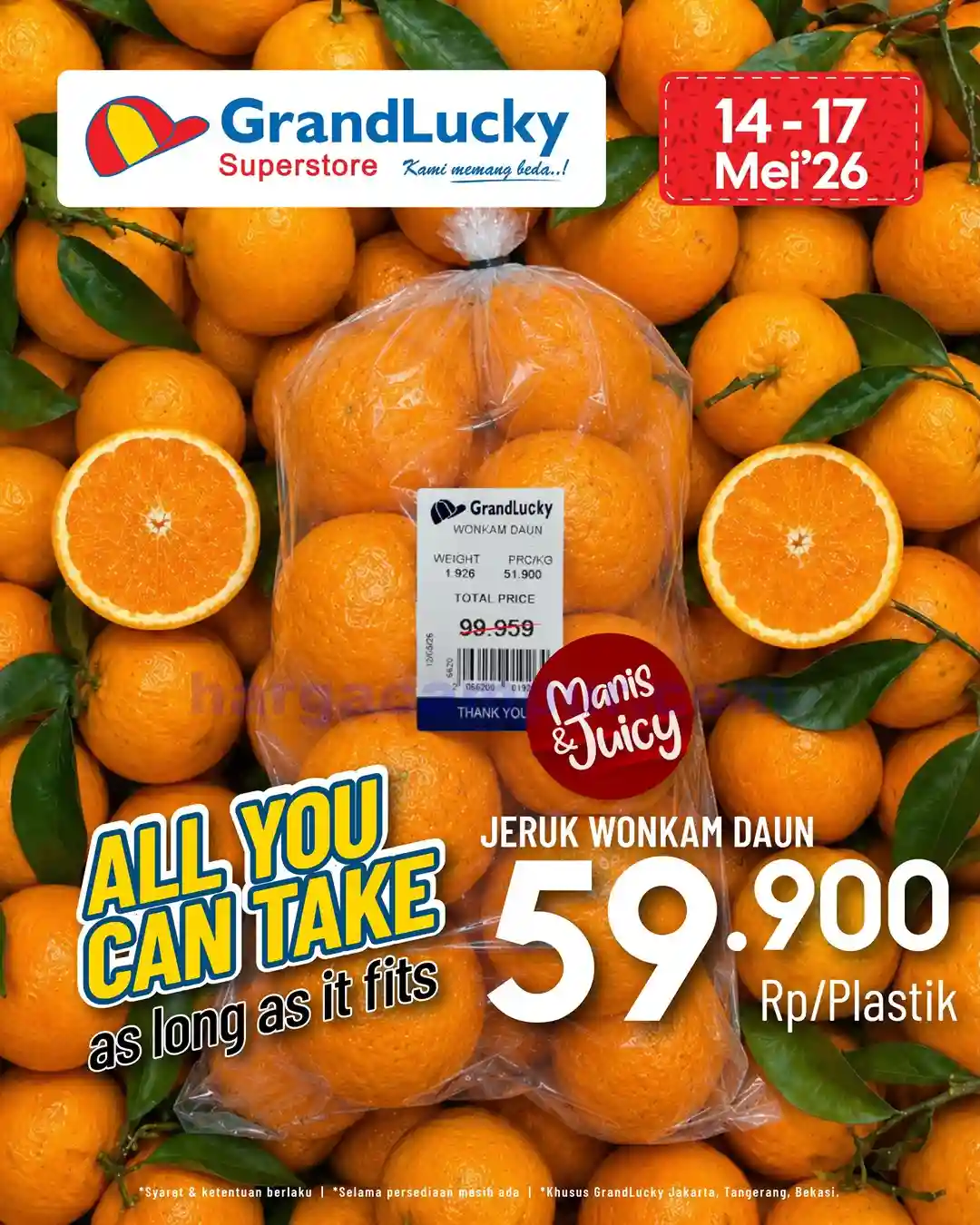 Promo GrandLucky Weekend Super Deals 22 - 24 Mei 2026
