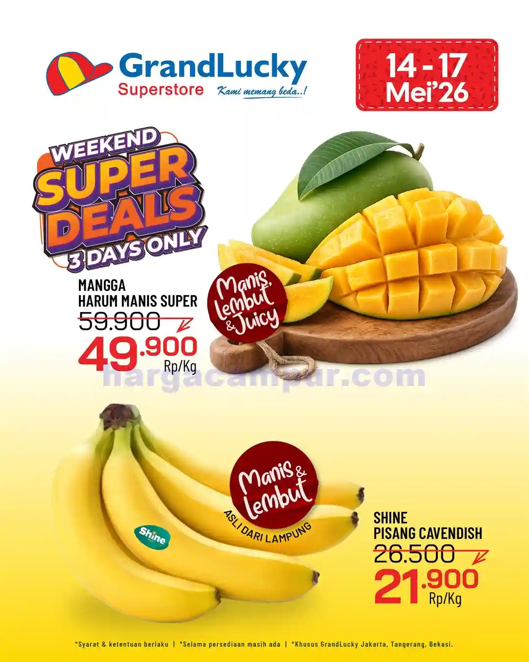 Promo GrandLucky Weekend Super Deals 22 - 24 Mei 2026