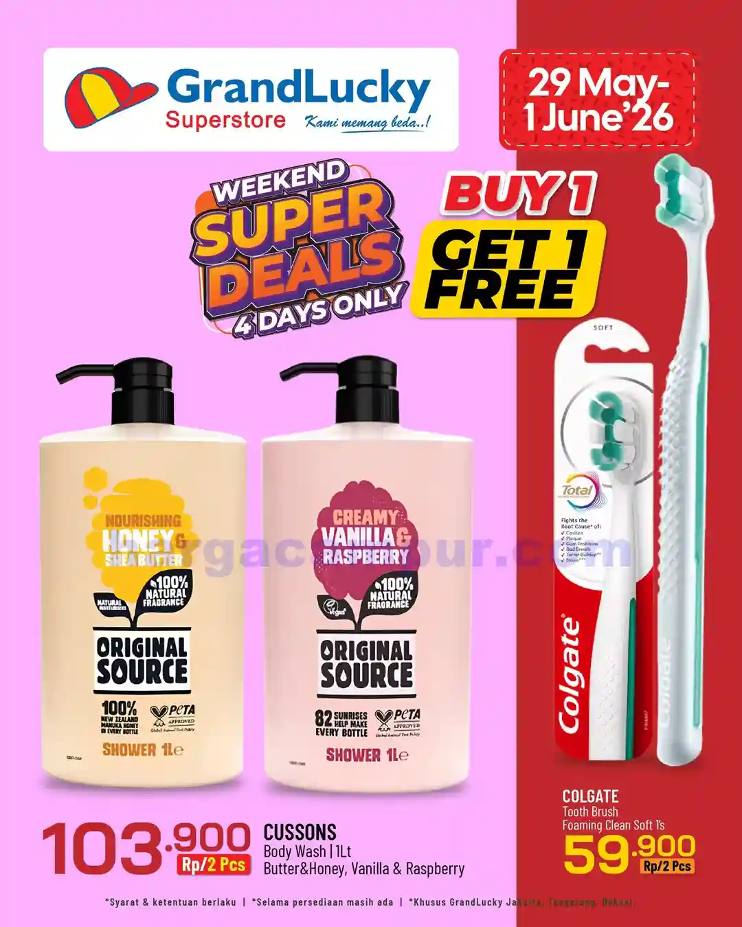 Promo GrandLucky Weekend Super Deals 29 - 31 Mei 2026