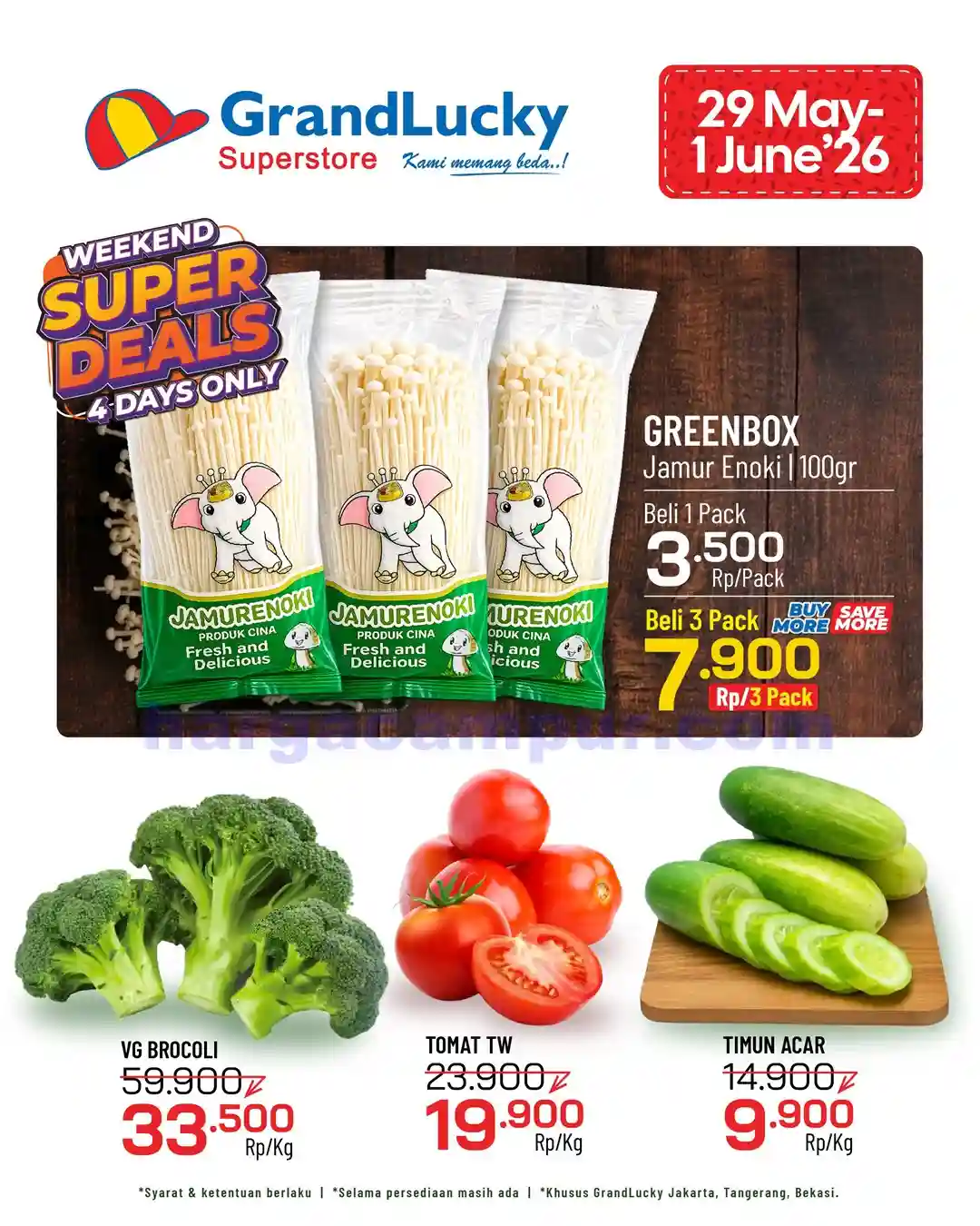 Promo GrandLucky Weekend Super Deals 29 - 31 Mei 2026