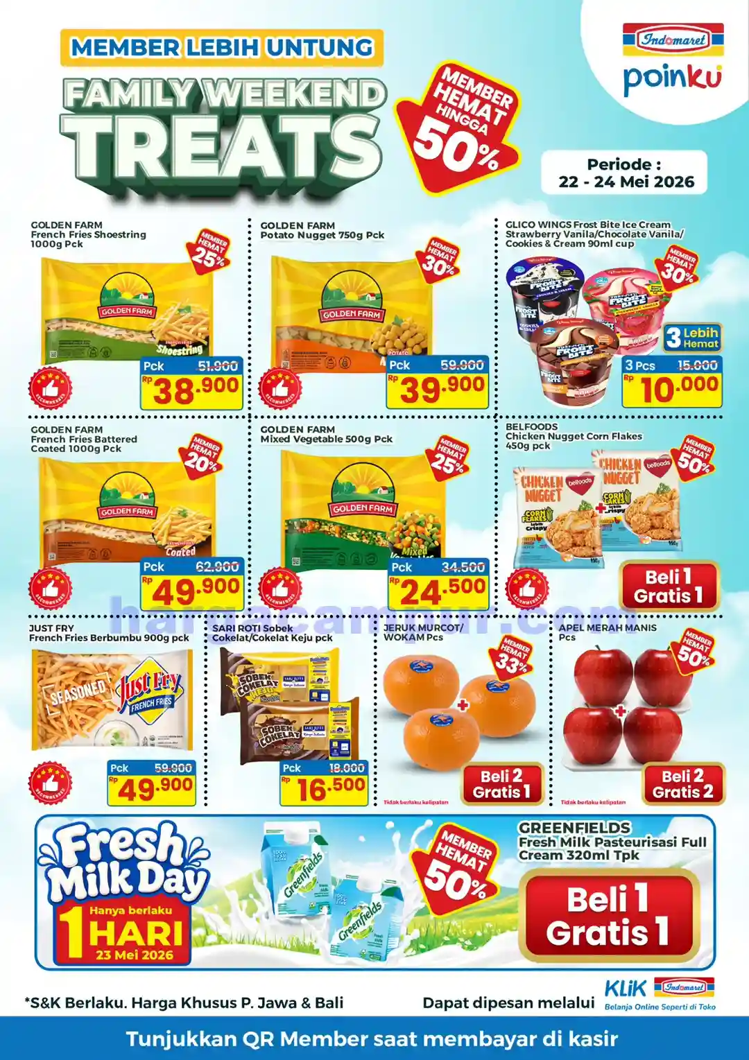 Promo Indomaret Family Weekend Treats 22 - 24 Mei 2026