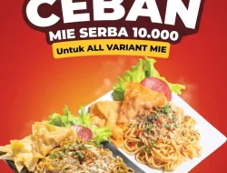 Promo Kober Mie Gila Ceban, Semua Mie Cuma 10 Ribuan