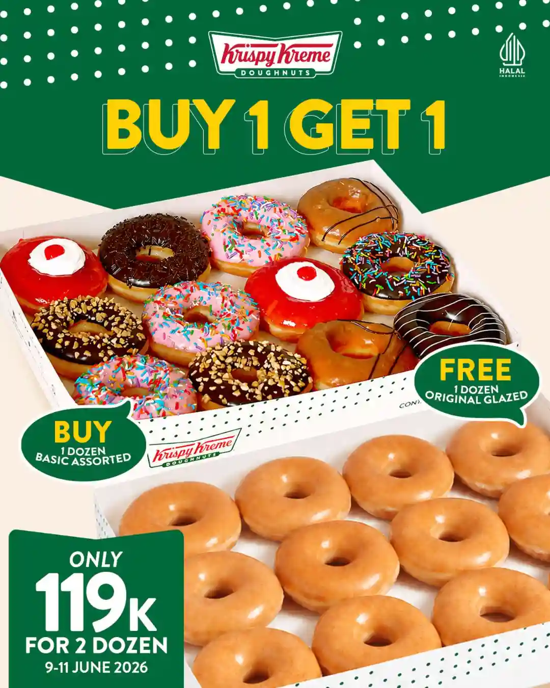 Promo Krispy Kreme Spesial Beli 1 Gratis 1 Harga Hanya 119 Ribu 1 Promo Krispy Kreme Spesial Beli 1 Gratis 1 Harga Hanya 119 Ribu