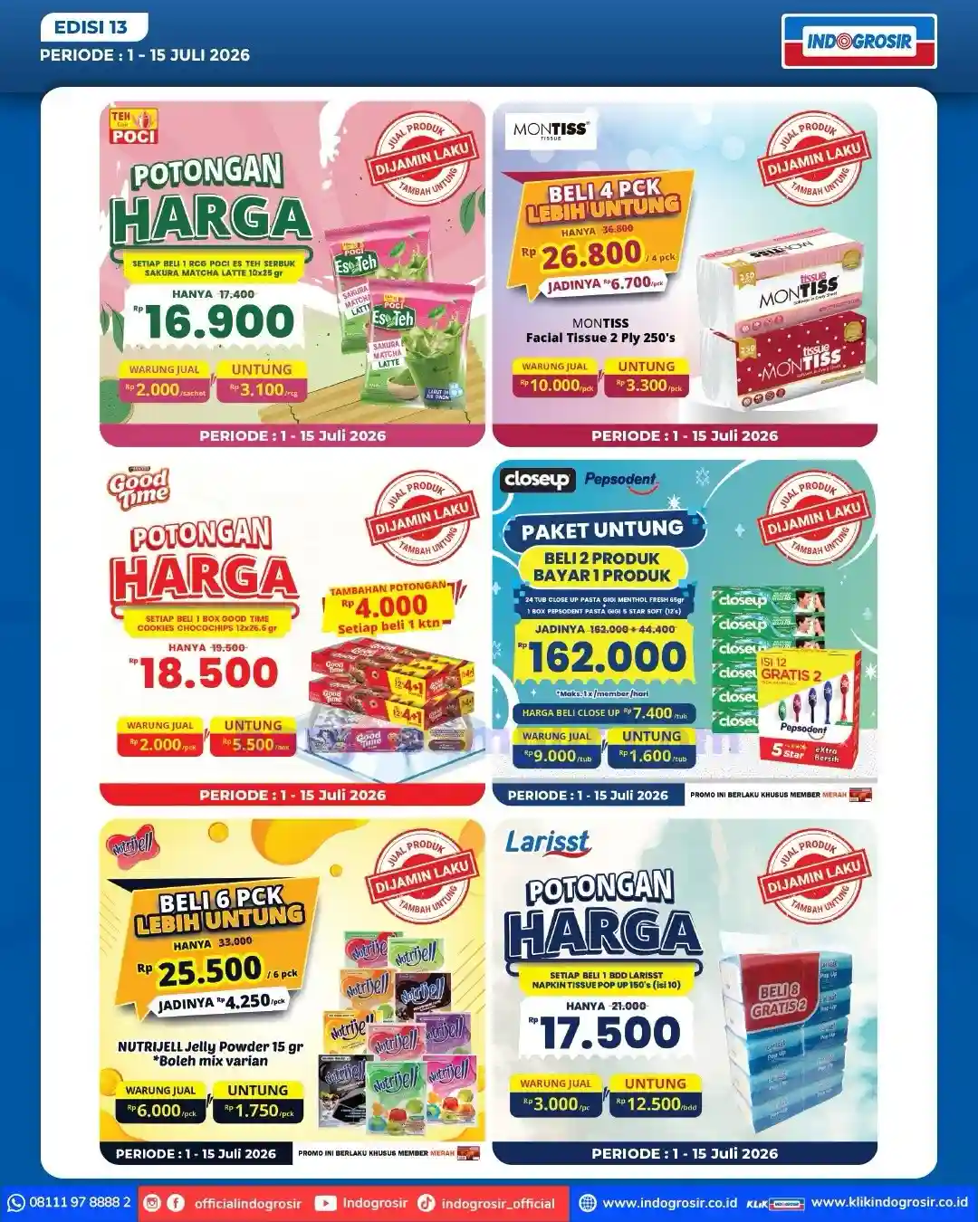 Katalog Promo Indogrosir Terbaru 1 - 15 Juli 2026 18 Katalog Promo Indogrosir Terbaru 1 - 15 Juli 2026.