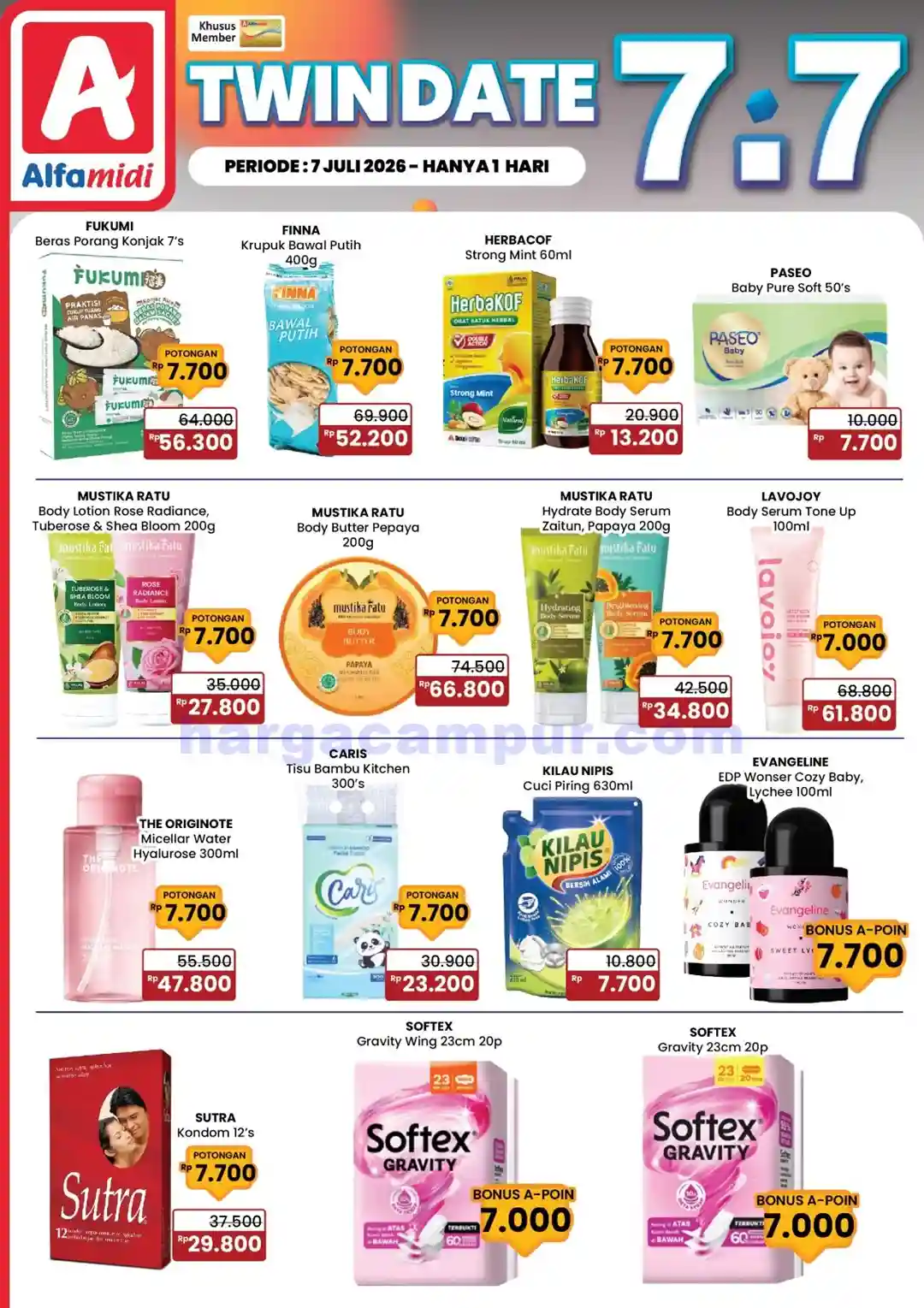Promo Alfamidi Twin Date 7.7 Terbaru 7 Juli 2026 Hanya 1 Hari 1 Promo Alfamidi Twin Date 7.7 Terbaru 7 Juli 2026 Hanya 1 Hari 1