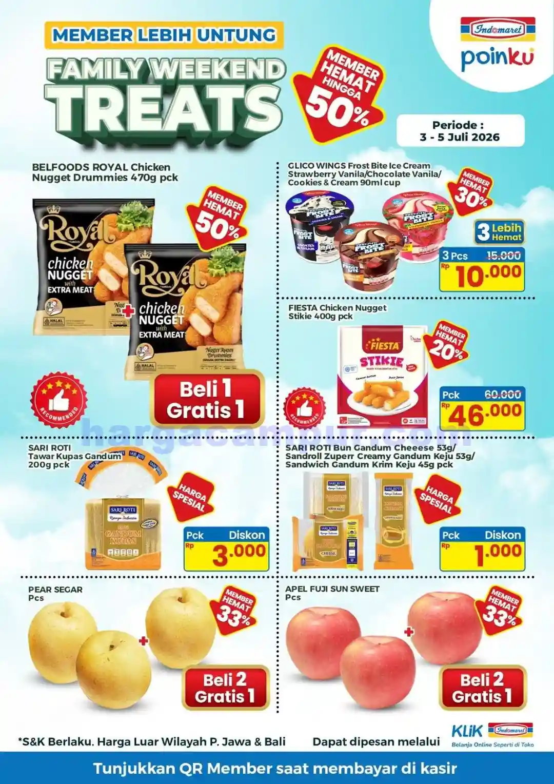 Katalog Promo JSM Indomaret Terbaru 3 - 5 Juli 2026 4 Promo Indomaret Family Weekend Treats 3 - 5 Juli 2026.