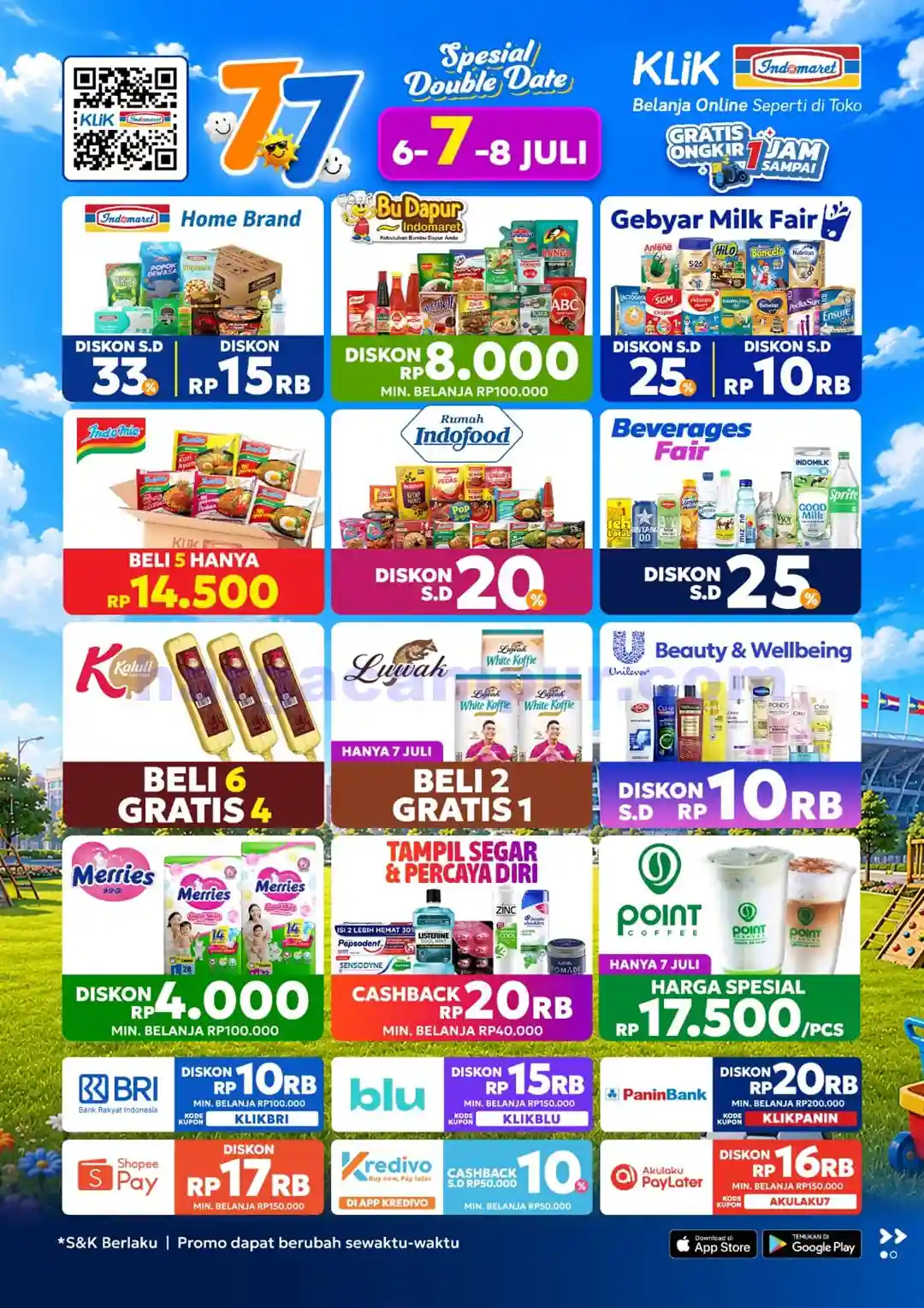 Promo Indomaret Spesial Double Date 7.7 Terbaru 5 - 7 Juli 2026 3 Promo Indomaret Klik Spesial Double Date 7.7 Terbaru 6 - 8 Juli 2026.