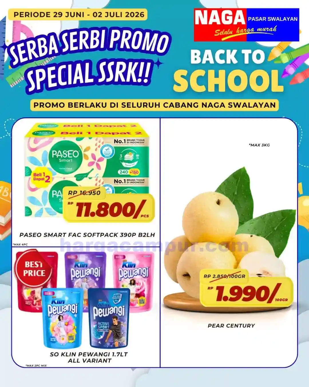 Promo Naga Swalayan Weekday Terbaru 29 Juni-2 Juli 2026 3 Promo Naga Swalayan Weekday Terbaru 29 Juni - 2 Juli 2026.