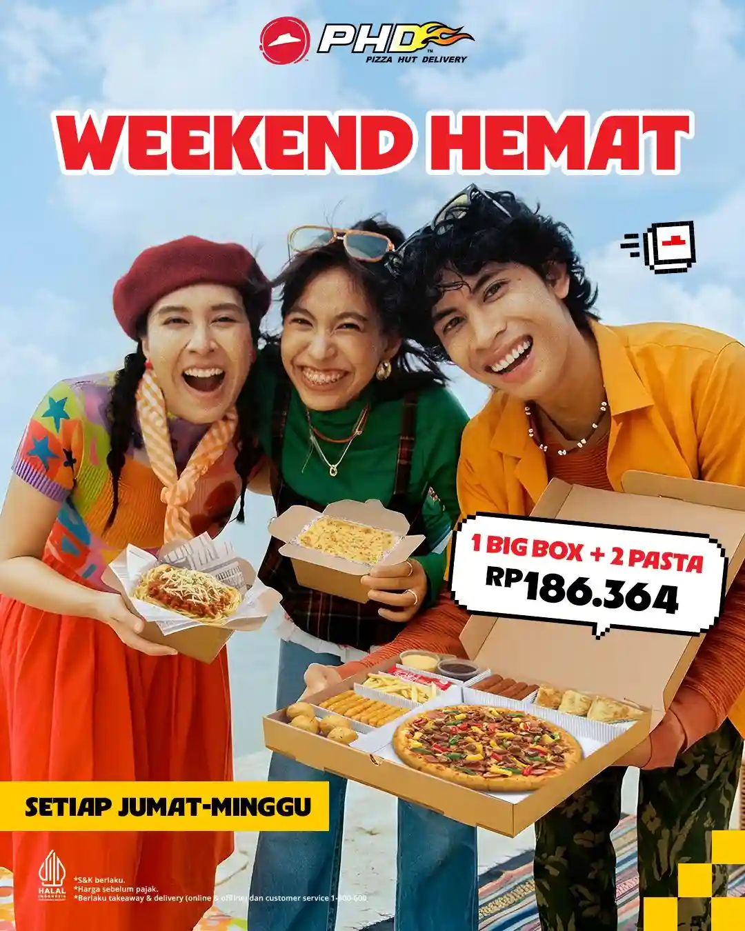 Promo PHD Weekend Hemat Big Box +2 Pasta Hanya 186 Ribu 1 Promo PHD Weekend Hemat Big Box +2 Pasta Hanya 186 Ribu