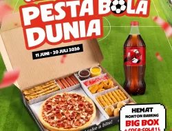 Promo Pizza Hut Pesta Bola Dunia 1 Big Box + 1L Coca-Cola 140 Ribu