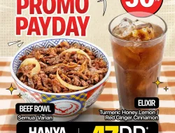 Promo Yoshinoya Payday Diskon 50% Paket Menu Beef Bowl