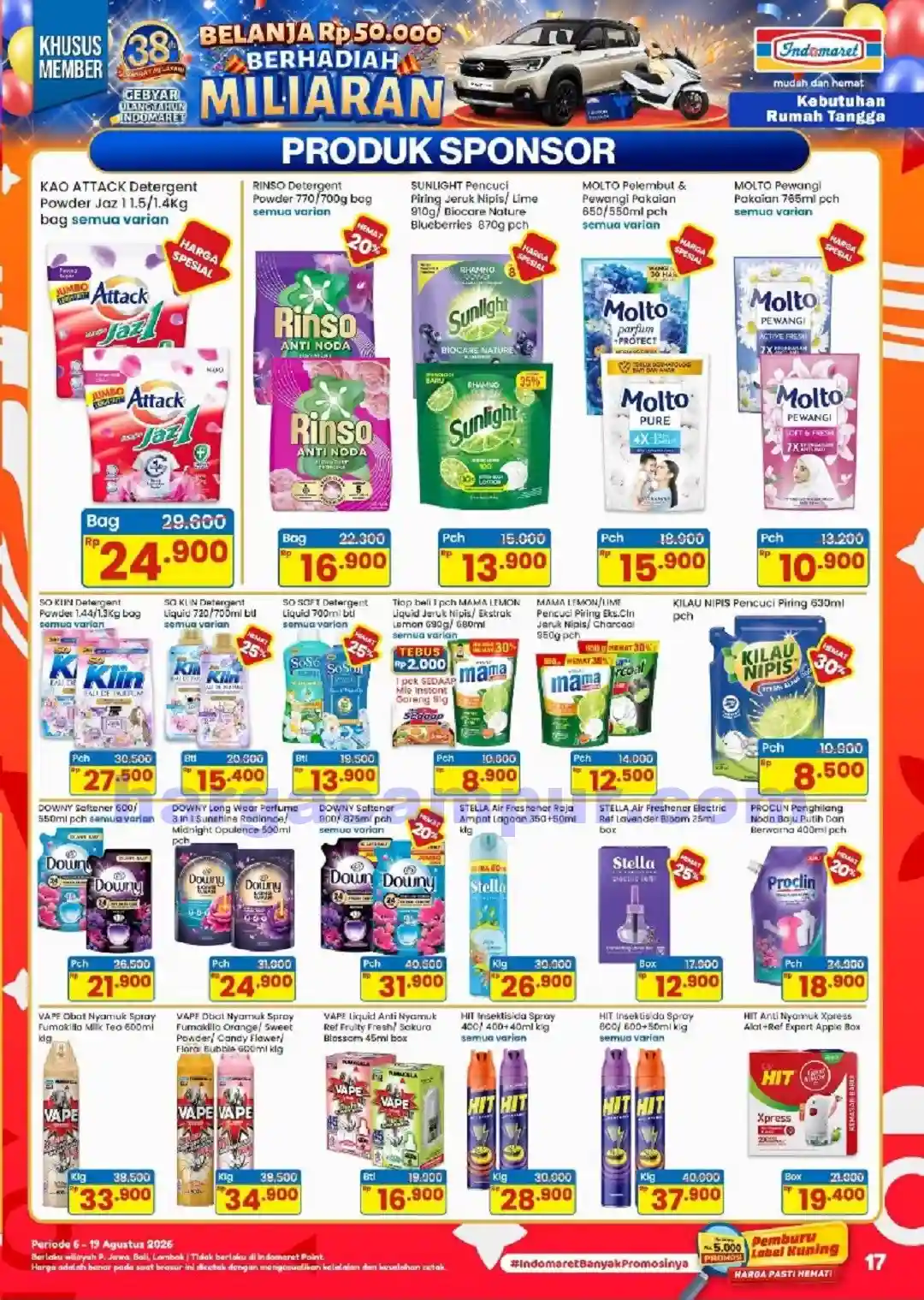 Katalog Indomaret Promo Terbaru 6 - 12 Agustus 2026 15 Katalog Indomaret Promo Terbaru 5 - 11 Agustus 2026.
