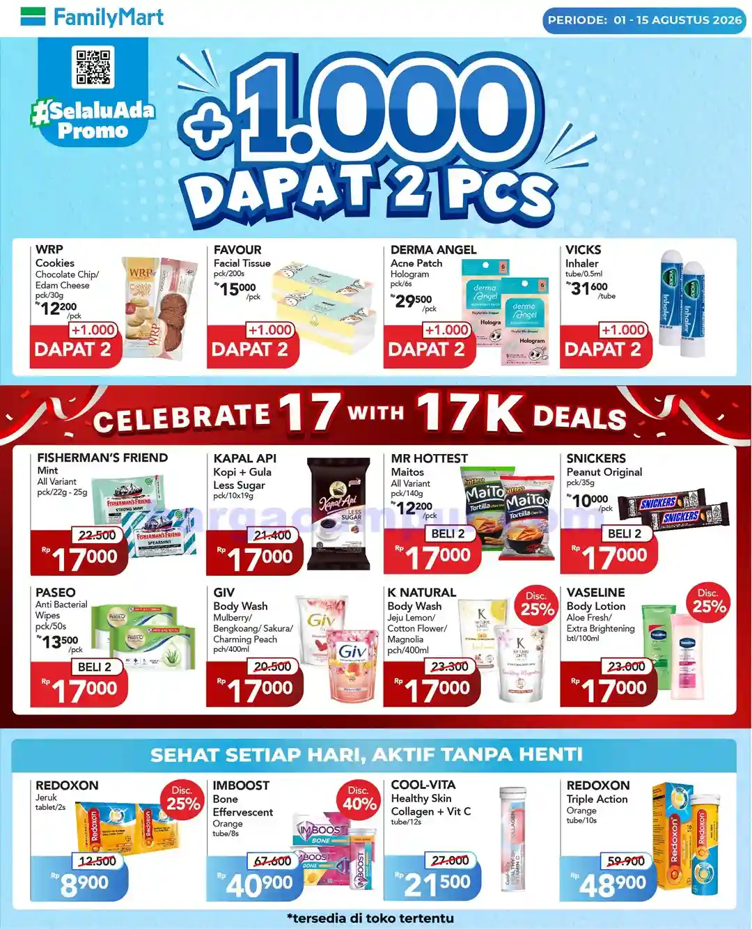 Katalog Promo JSM FamilyMart Terbaru 10 - 16 Agustus 2026 3 Katalog Promo FamilyMart Terbaru 1 15 Agustus 2026 2