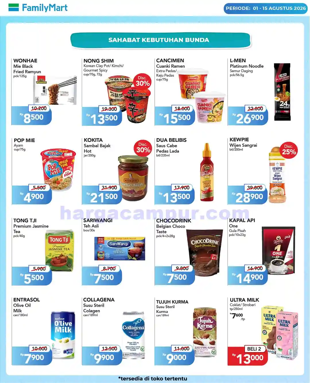 Katalog Promo JSM FamilyMart Terbaru 10 - 16 Agustus 2026 6 Katalog Promo FamilyMart Terbaru 1 15 Agustus 2026 5