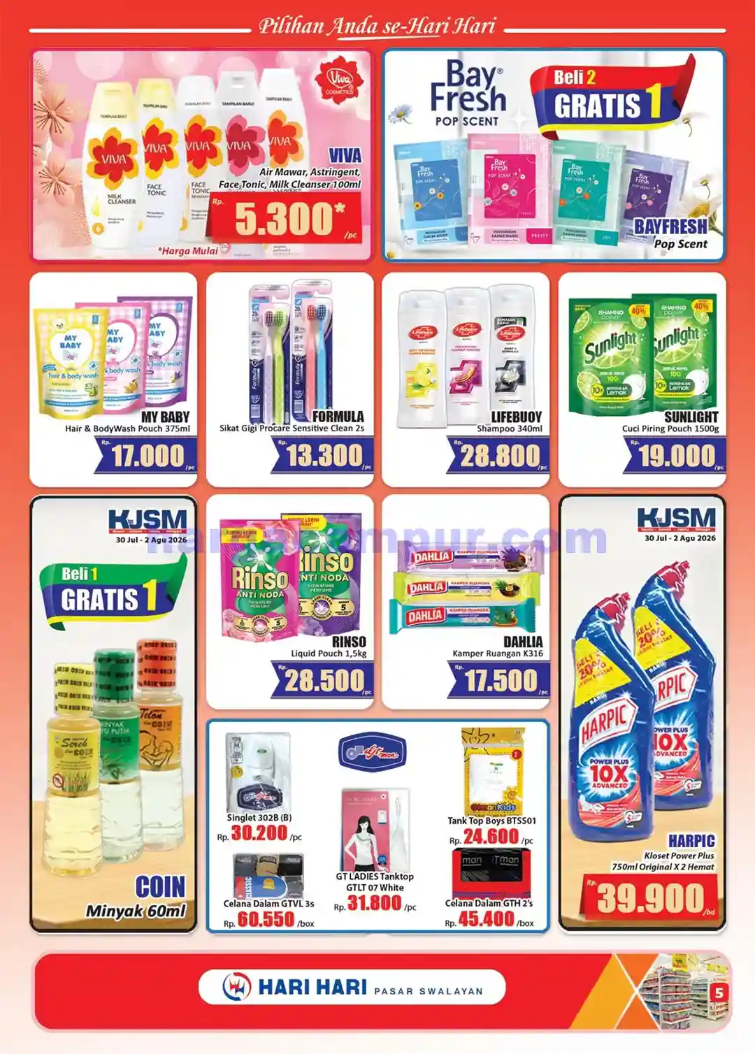 Katalog Promo HARI HARI Pasar Swalayan 16 - 31 Agustus 2026 5 Katalog Promo HARI HARI Pasar Swalayan 1 17 Agustus 2026 5