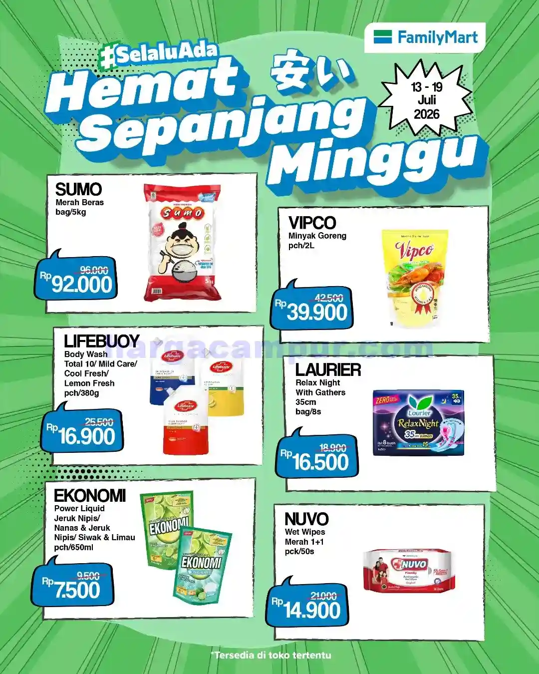Katalog Promo JSM FamilyMart Terbaru 20 - 26 Juli 2026 3 Katalog Promo JSM FamilyMart Terbaru 13 - 19 Juli 2026.