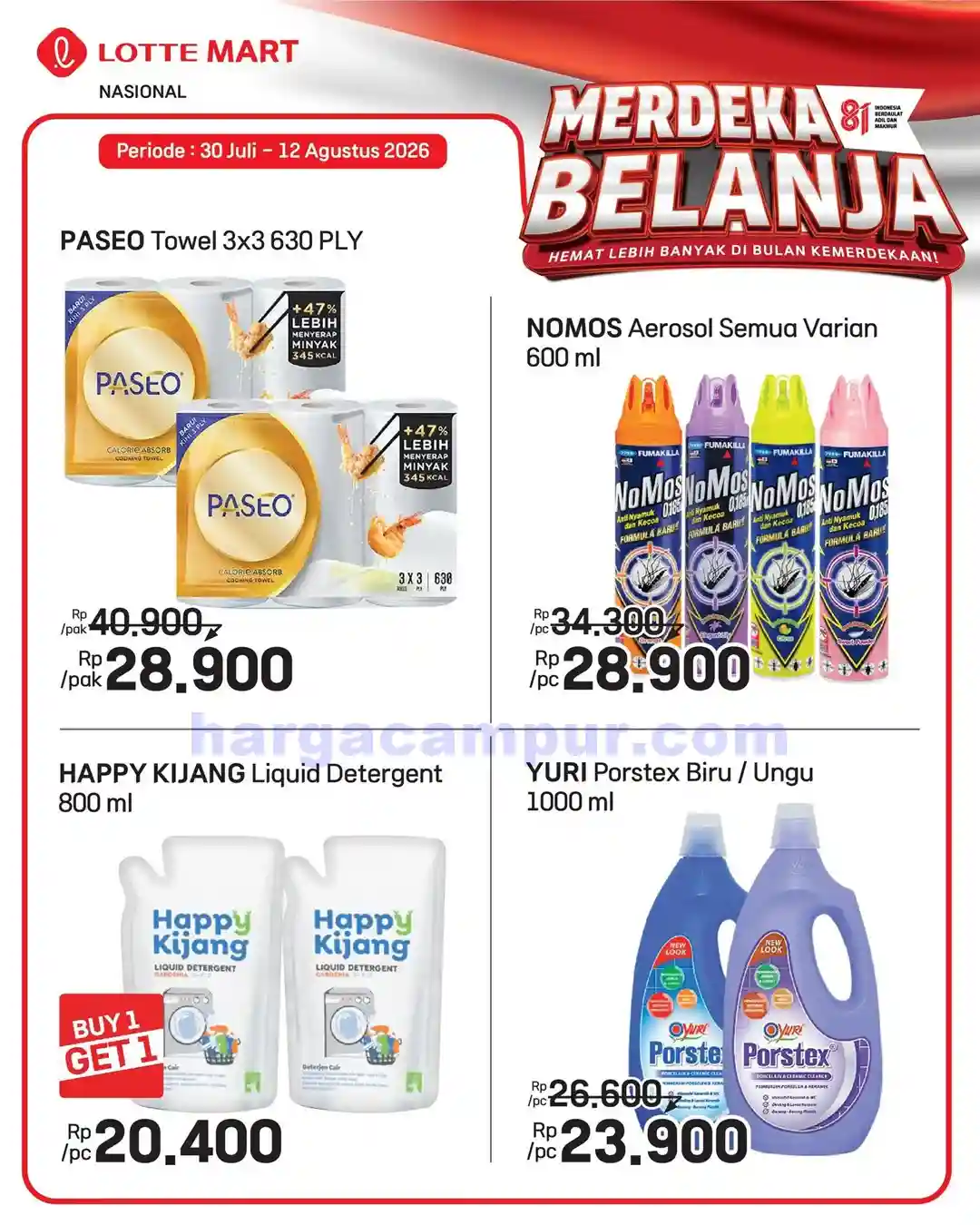 Katalog Promo Lottemart Terbaru 13 - 26 Agustus 2026 10 Katalog Promo Lottemart Terbaru 30 Juli - 12 Agustus 2026.