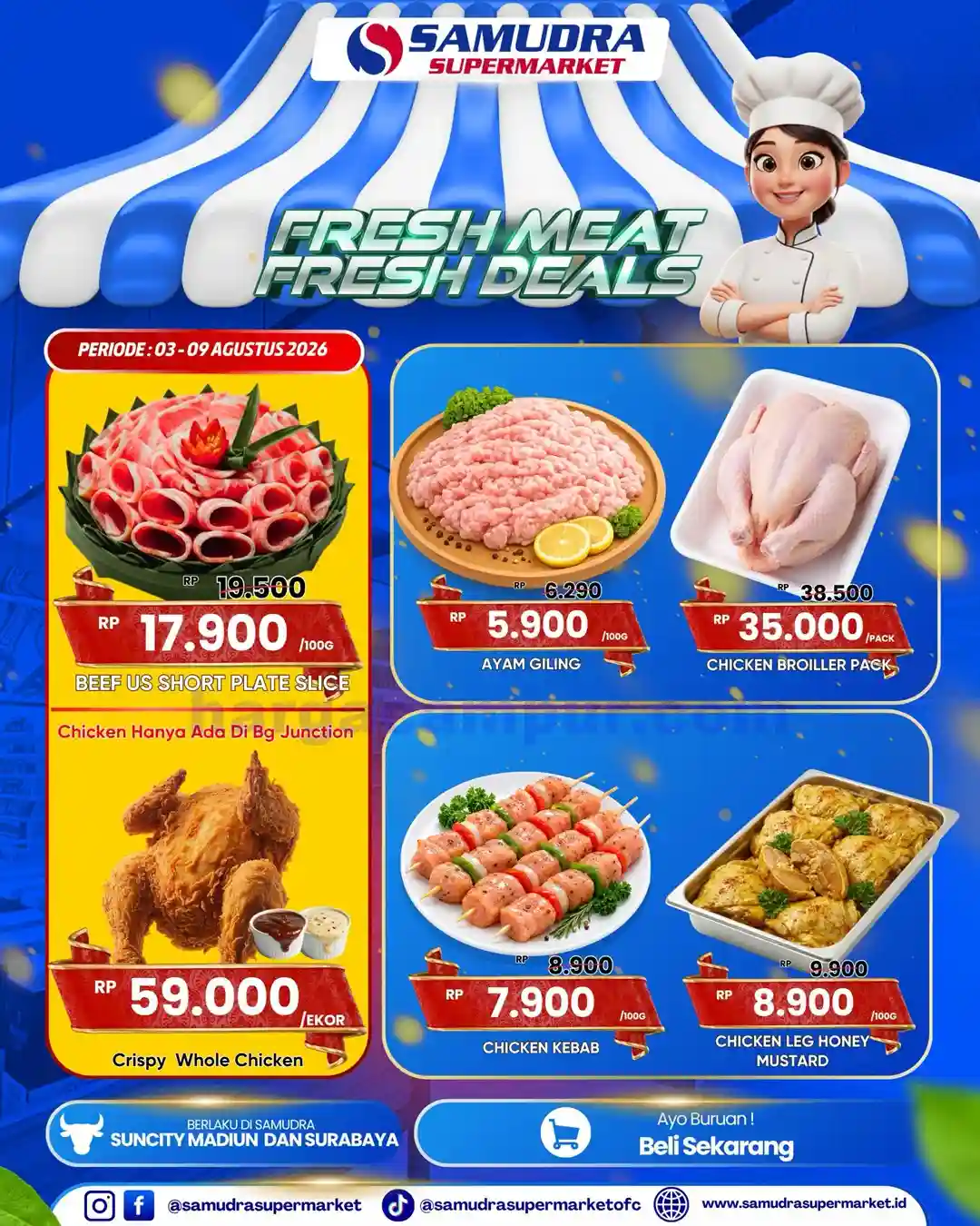Katalog Promo Samudra Supermarket Super Murah 10 - 16 Agustus 2026 13 Katalog Promo Samudra Supermarket Super Murah 3 - 9 Agustus 2026.