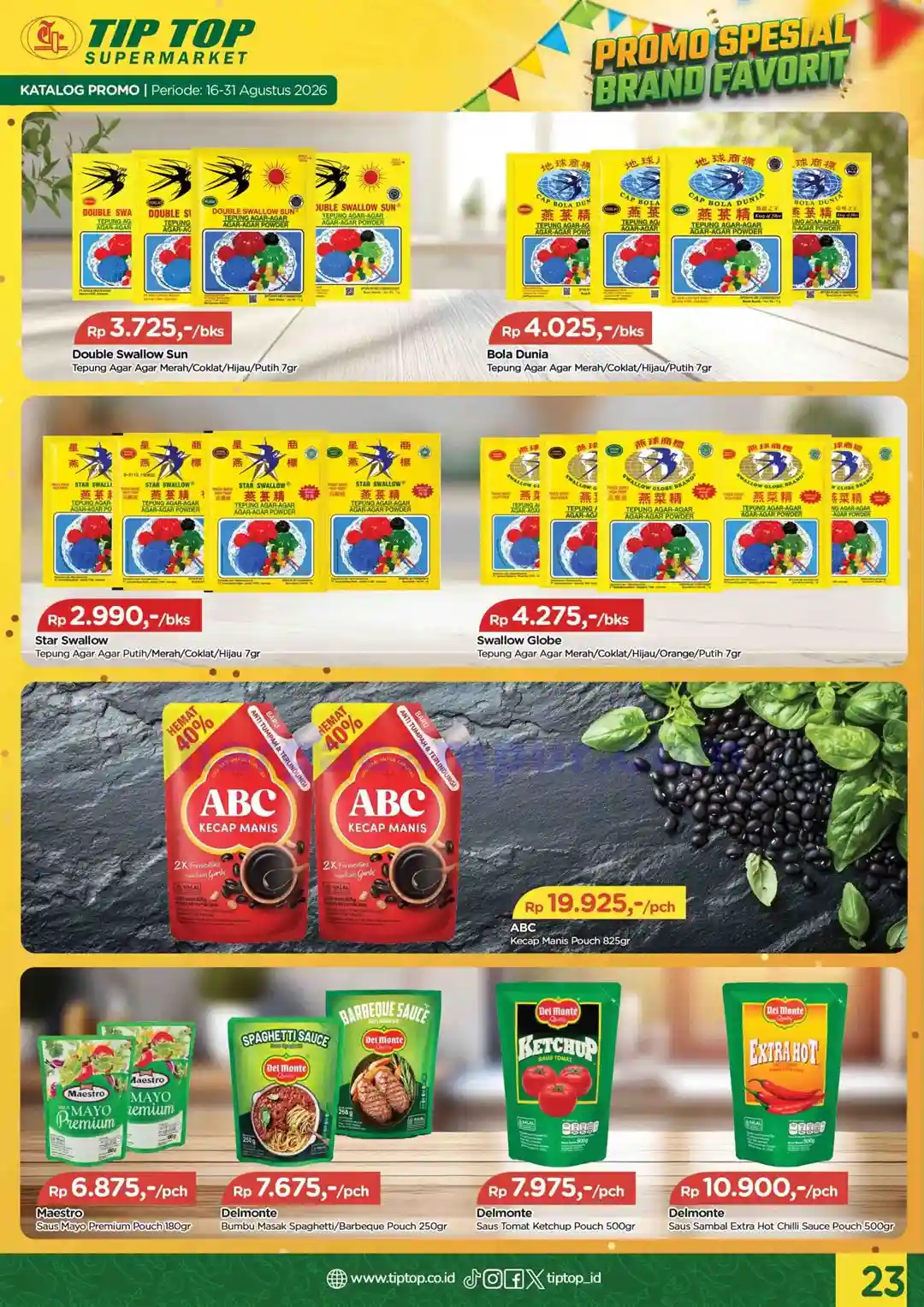 Katalog Promo TIPTOP Swalayan Terbaru 16 - 31 Agustus 2026 23 Katalog Promo TIPTOP Swalayan Terbaru 16 31 Agustus 2026 23