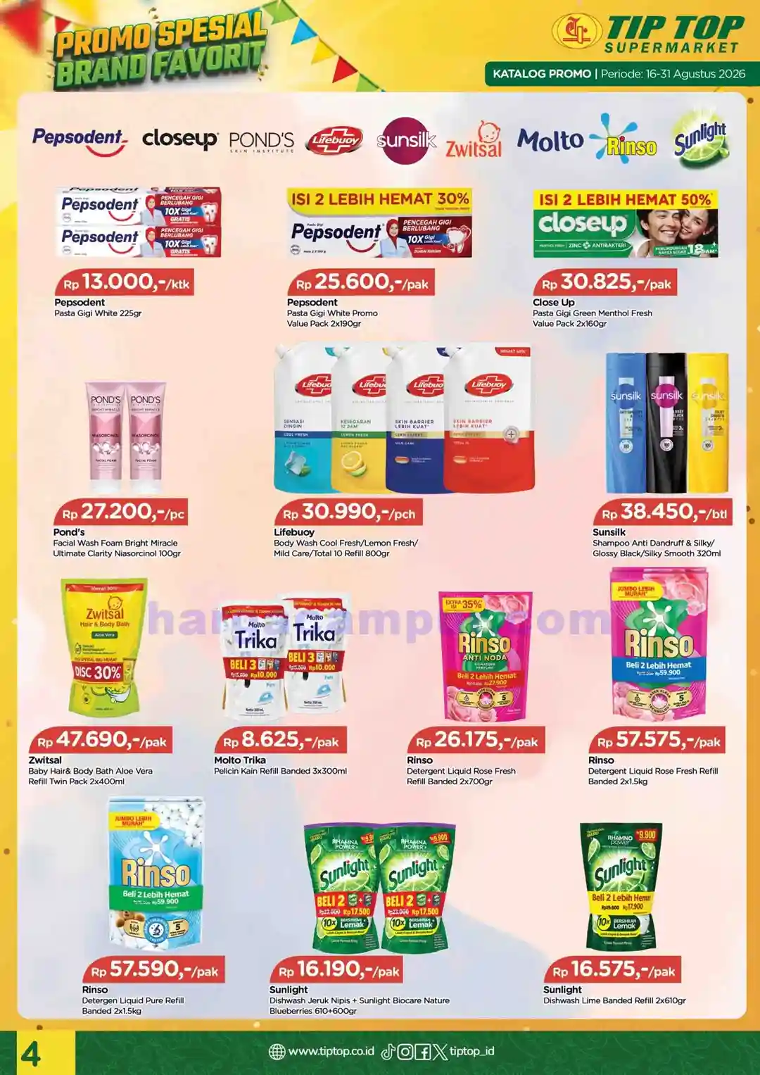 Katalog Promo TIPTOP Swalayan Terbaru 16 - 31 Agustus 2026 4 Katalog Promo TIPTOP Swalayan Terbaru 16 31 Agustus 2026 4