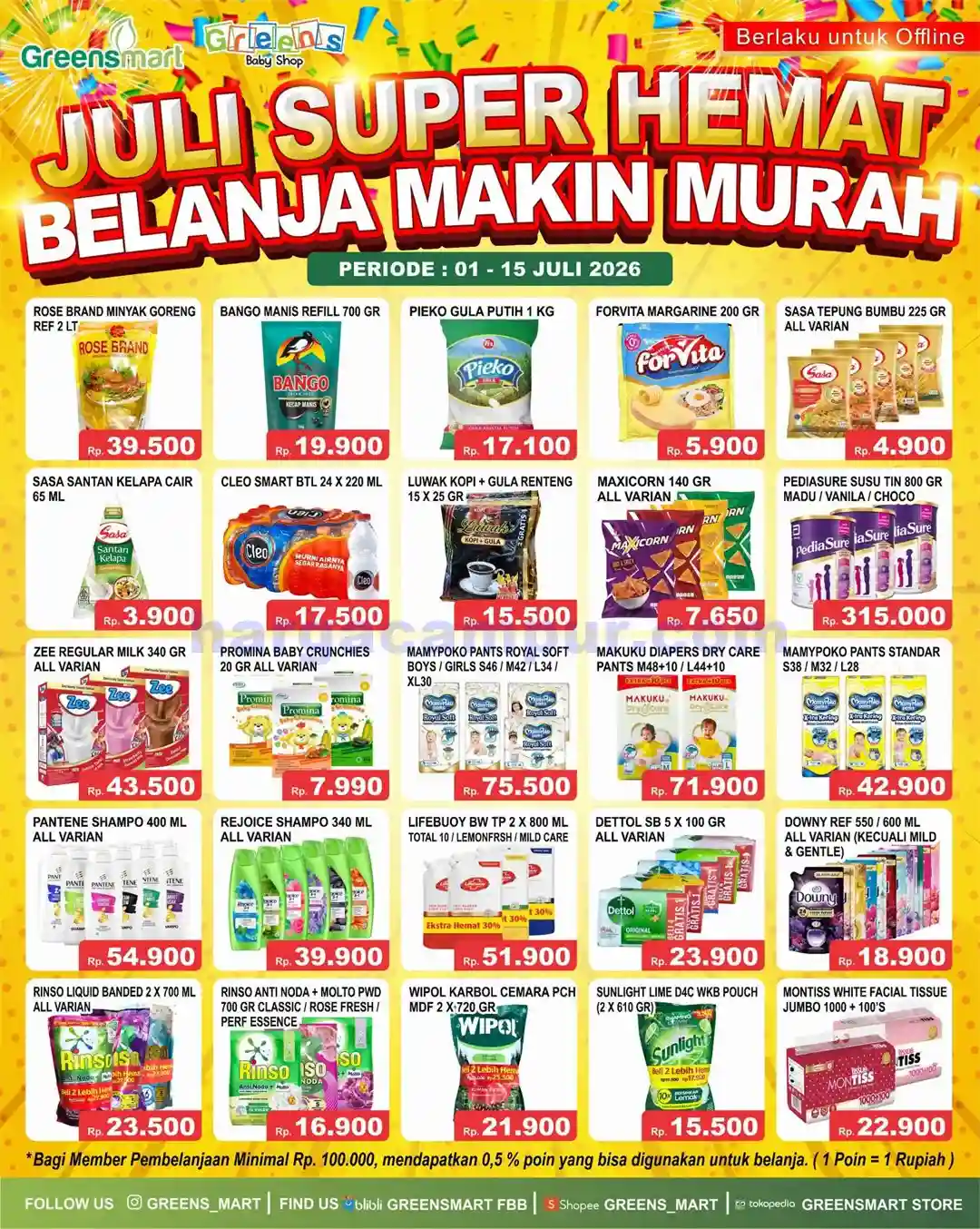 Promo Greensmart Weekend Terbaru 13 - 19 Juli 2026 1 Promo Greensmart Weekend Terbaru 3 - 5 Juli 2026.
