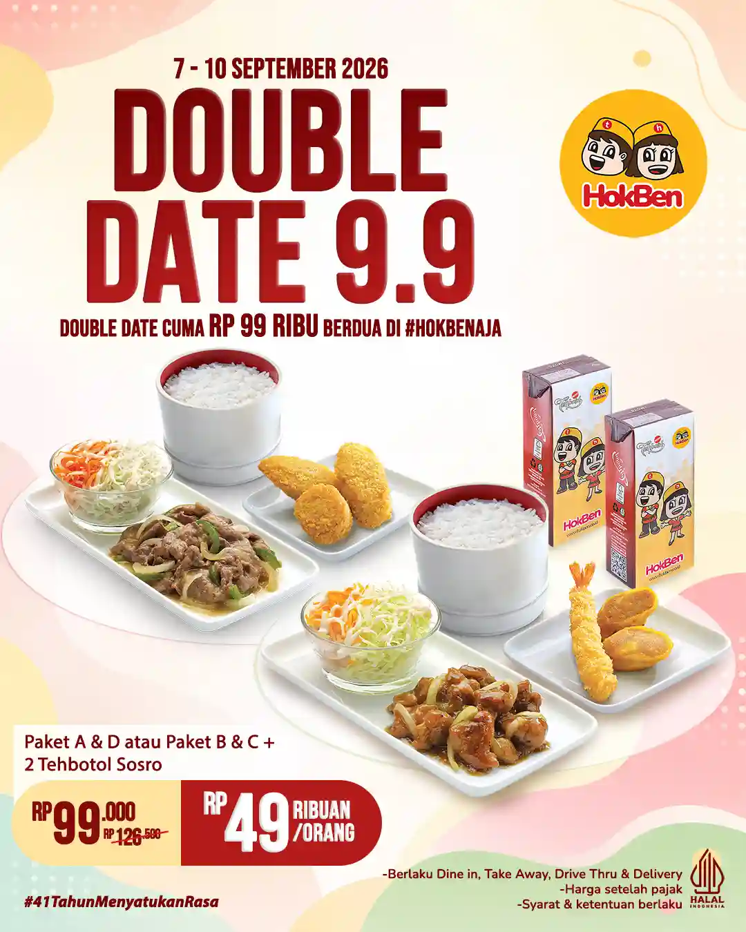 Promo HokBen Spesial 9.9 Paket Berdua Hanya Rp99 Ribu 1 Promo HokBen Spesial 9.9 Paket Berdua Hanya Rp99 Ribu