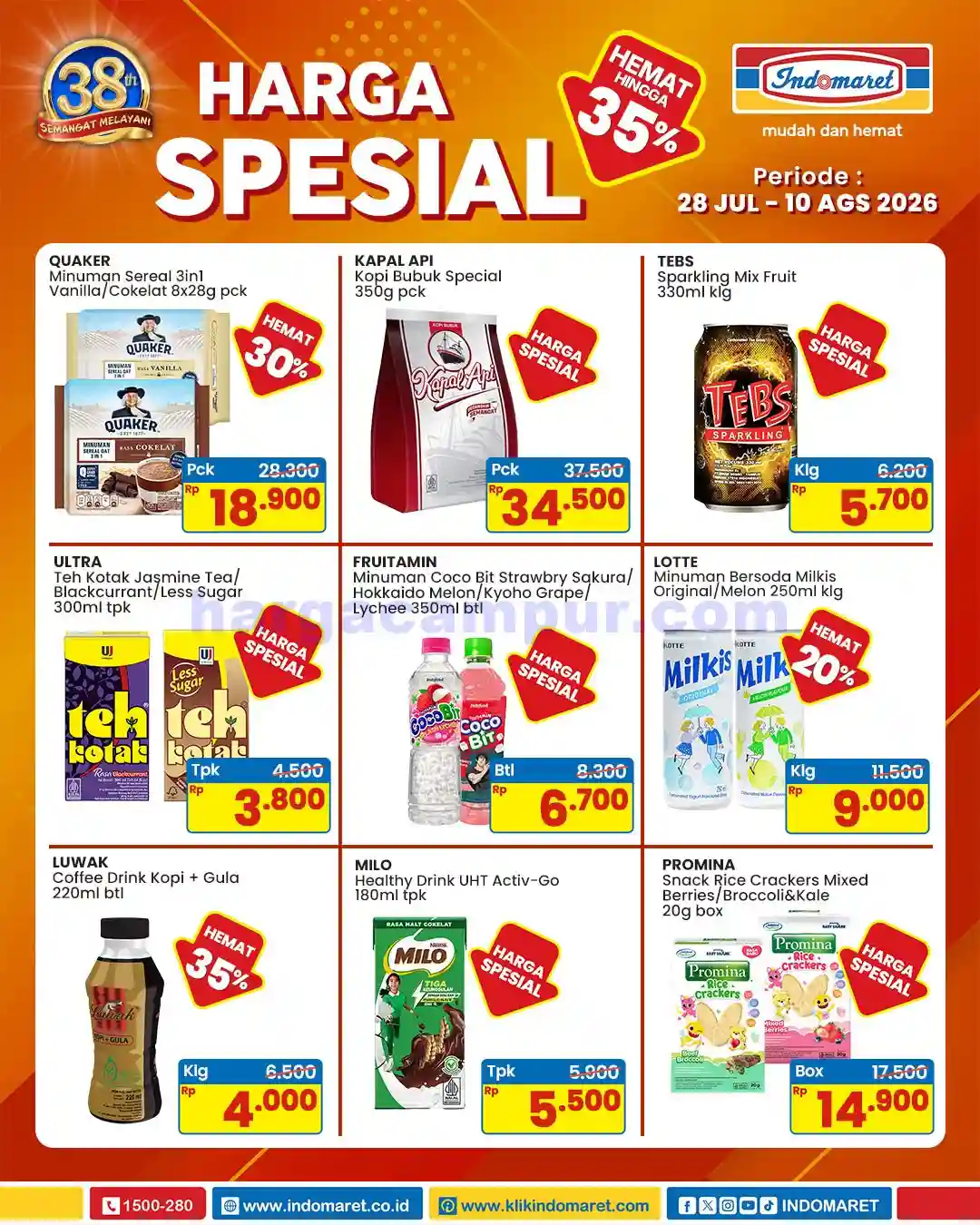 Promo Indomaret Harga Spesial Hemat Hingga 35% Produk Pilihan 3 Promo Indomaret Harga Spesial Hemat Terbaru 28 Juli 10 Agustus 2026 7