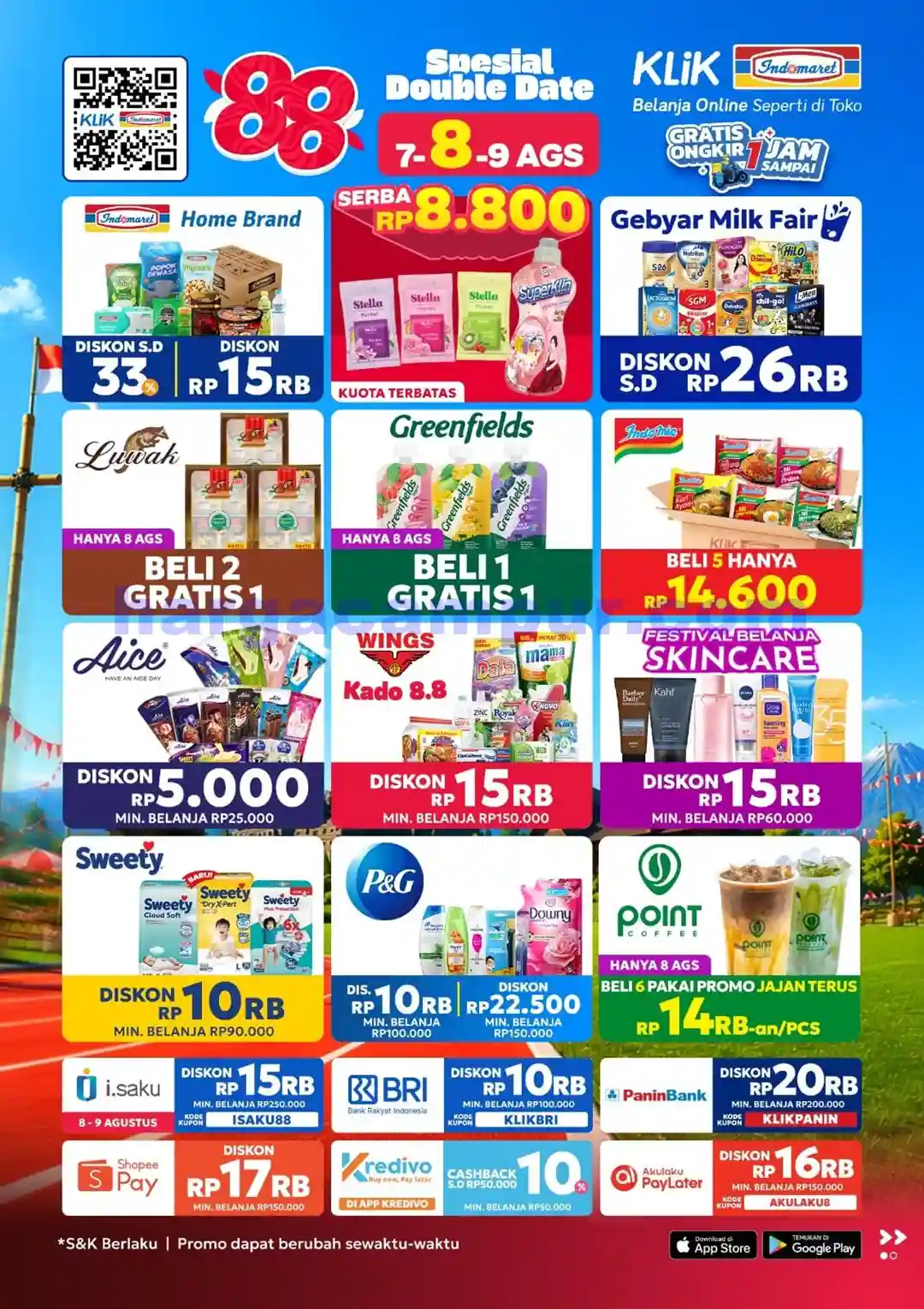 Promo Indomaret Spesial Double Date 8.8 Terbaru 8 - 9 Agustus 2026 3 Promo Indomaret Spesial Double Date 8.8 Terbaru 8 - 9 Agustus 2026.