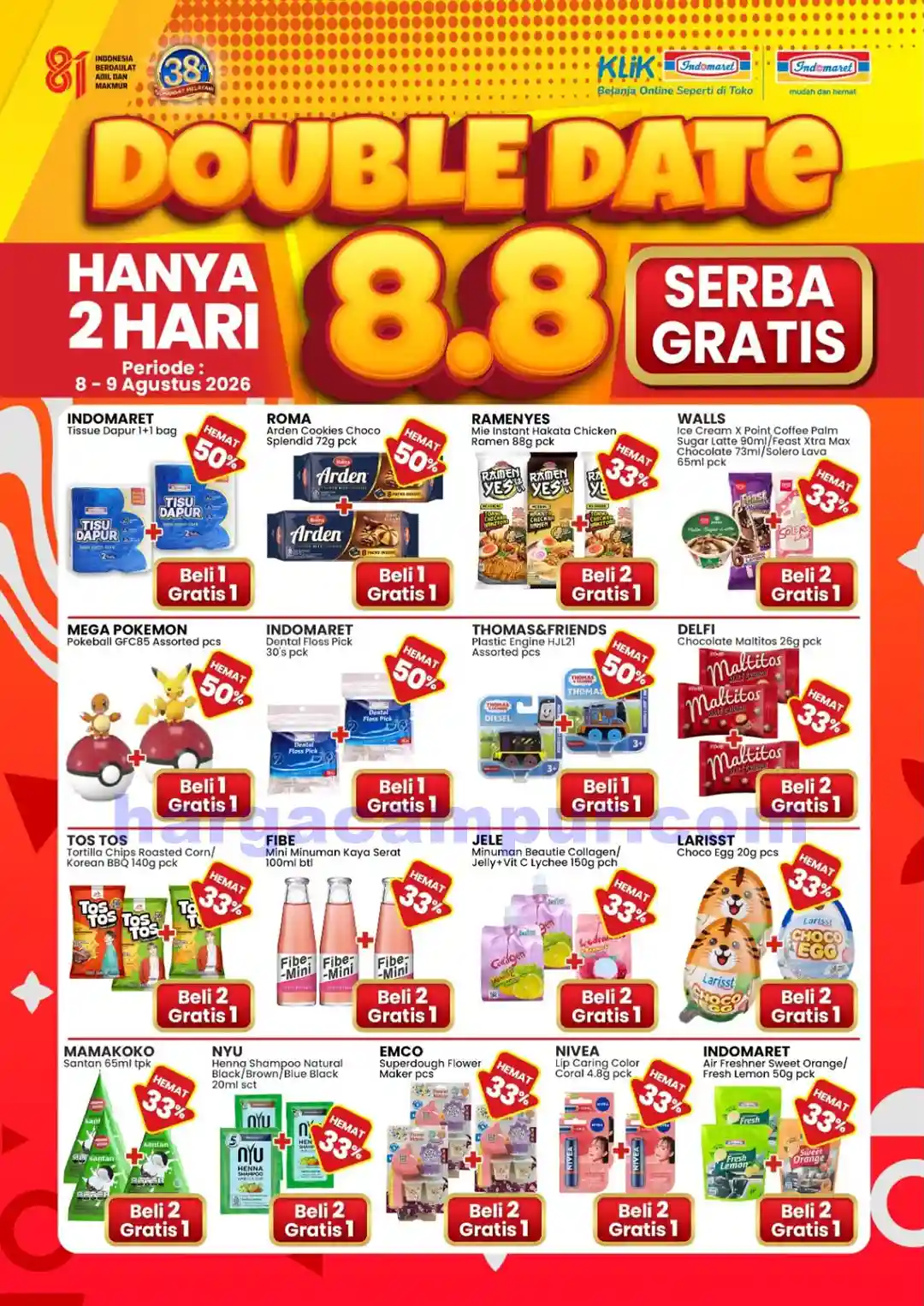 Promo Indomaret Spesial Double Date 8.8 Terbaru 8 - 9 Agustus 2026 1 Promo Indomaret Spesial Double Date 8.8 Terbaru 8 - 9 Agustus 2026.