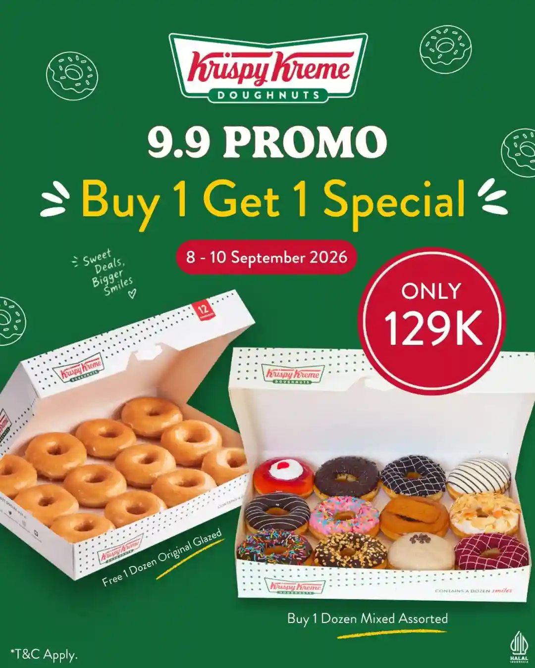 Promo Krispy Kreme Spesial 9.9 Beli 1 Gratis 1 Hanya 129 Ribu 1 Promo Krispy Kreme Spesial 9.9 Beli 1 Gratis 1 Hanya 129 Ribu