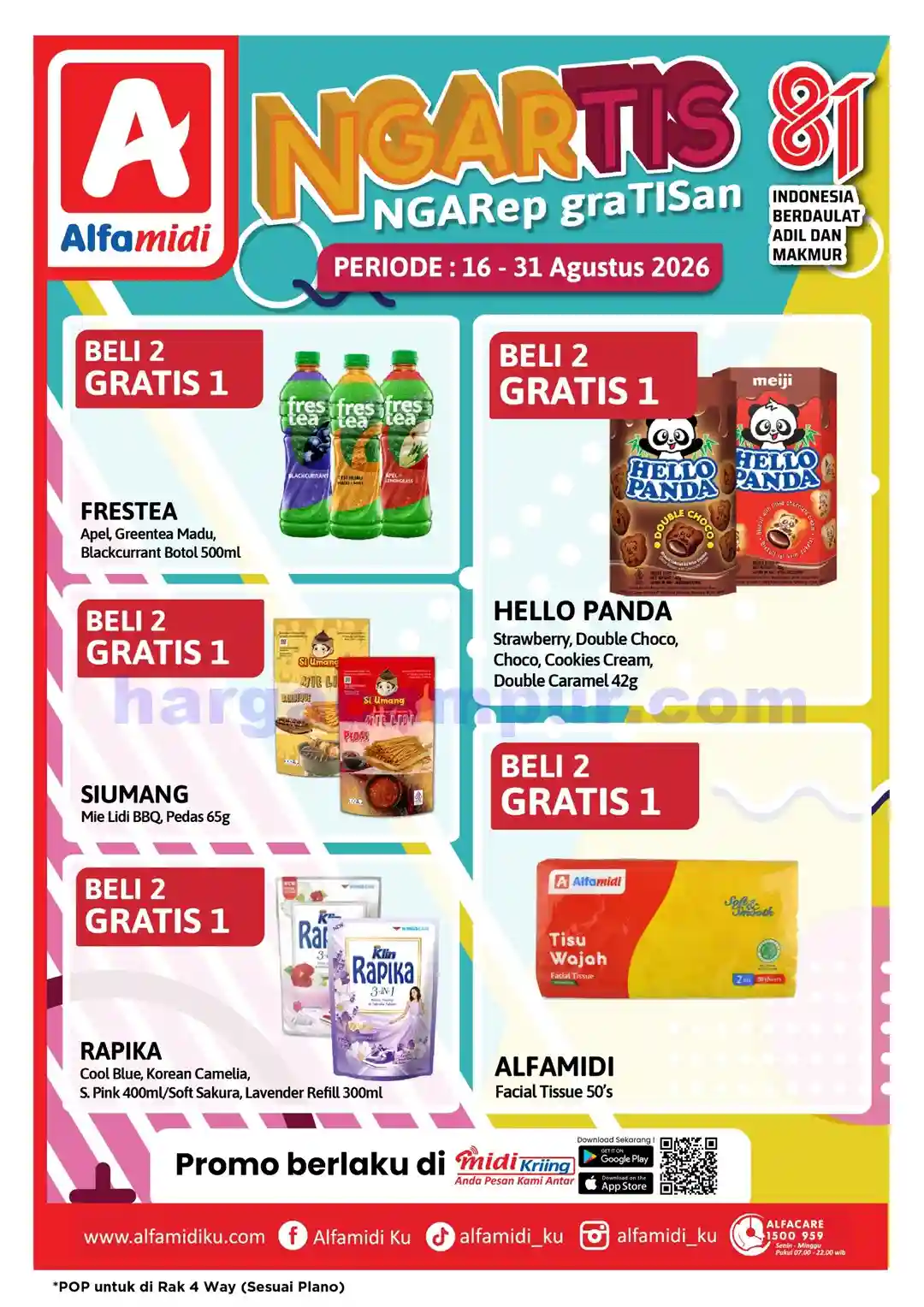 Promo Ngartis Alfamidi Ngarep Gratisan 16 - 31 Agustus 2026 2 Promo Ngartis Alfamidi Ngarep Gratisan 16 - 31 Agustus 2026.