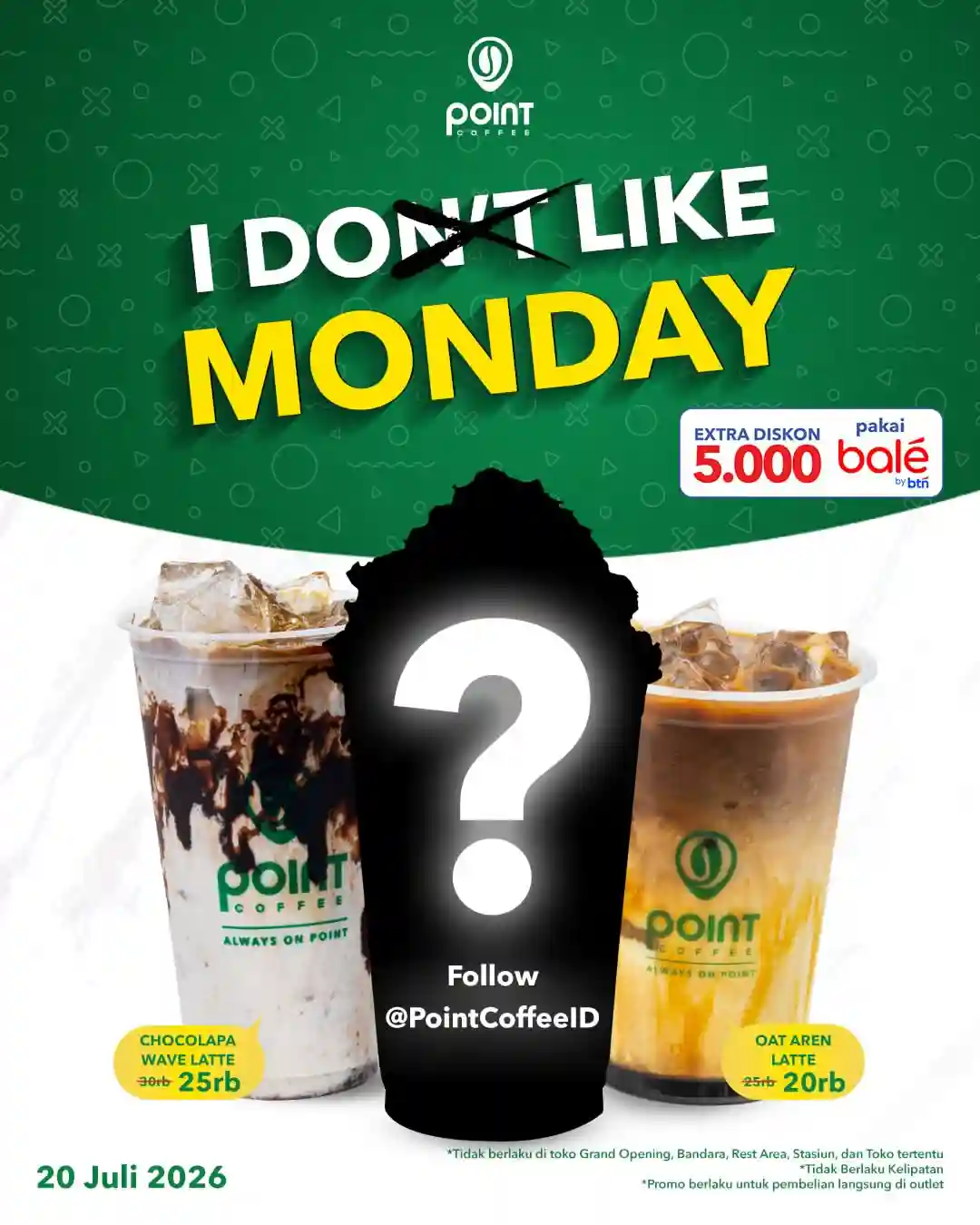 Promo Point Coffee I Like Monday Diskon Hingga 50% Setiap Senin 1 Promo Point Coffee I Like Monday Diskon 20 Juli 2026 1
