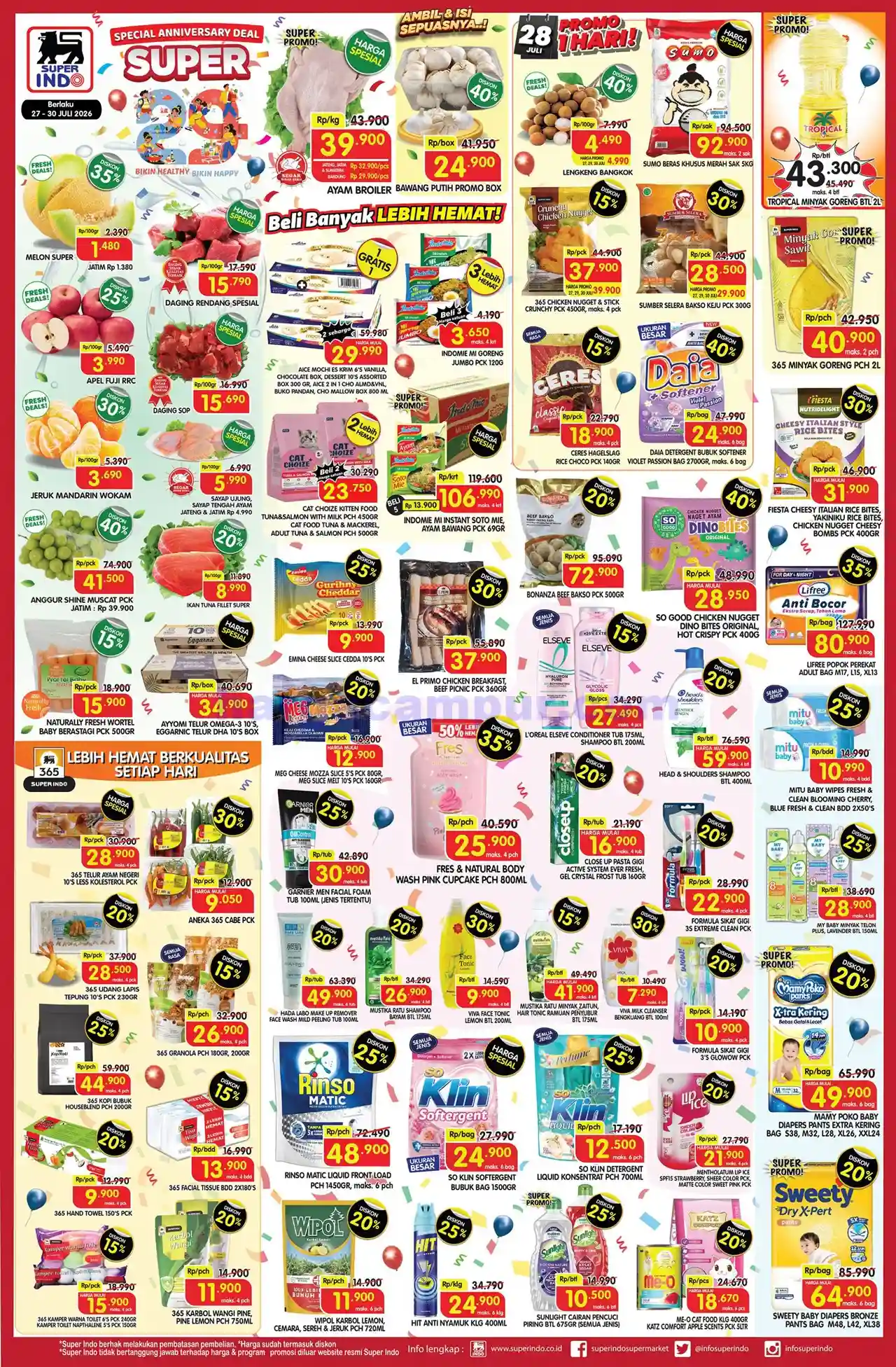 Katalog Promo JSM Superindo Weekday Terbaru 27 Juli - 2 Agustus 2026.