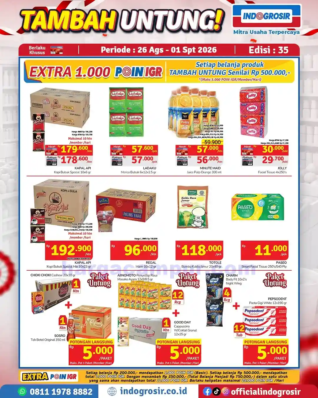 Katalog Promo Indogrosir Harga Hemat 26 Ags - 1 Sep 2026 6 Katalog Promo Indogrosir Harga Hemat 26 Agustus - 1 September 2026.