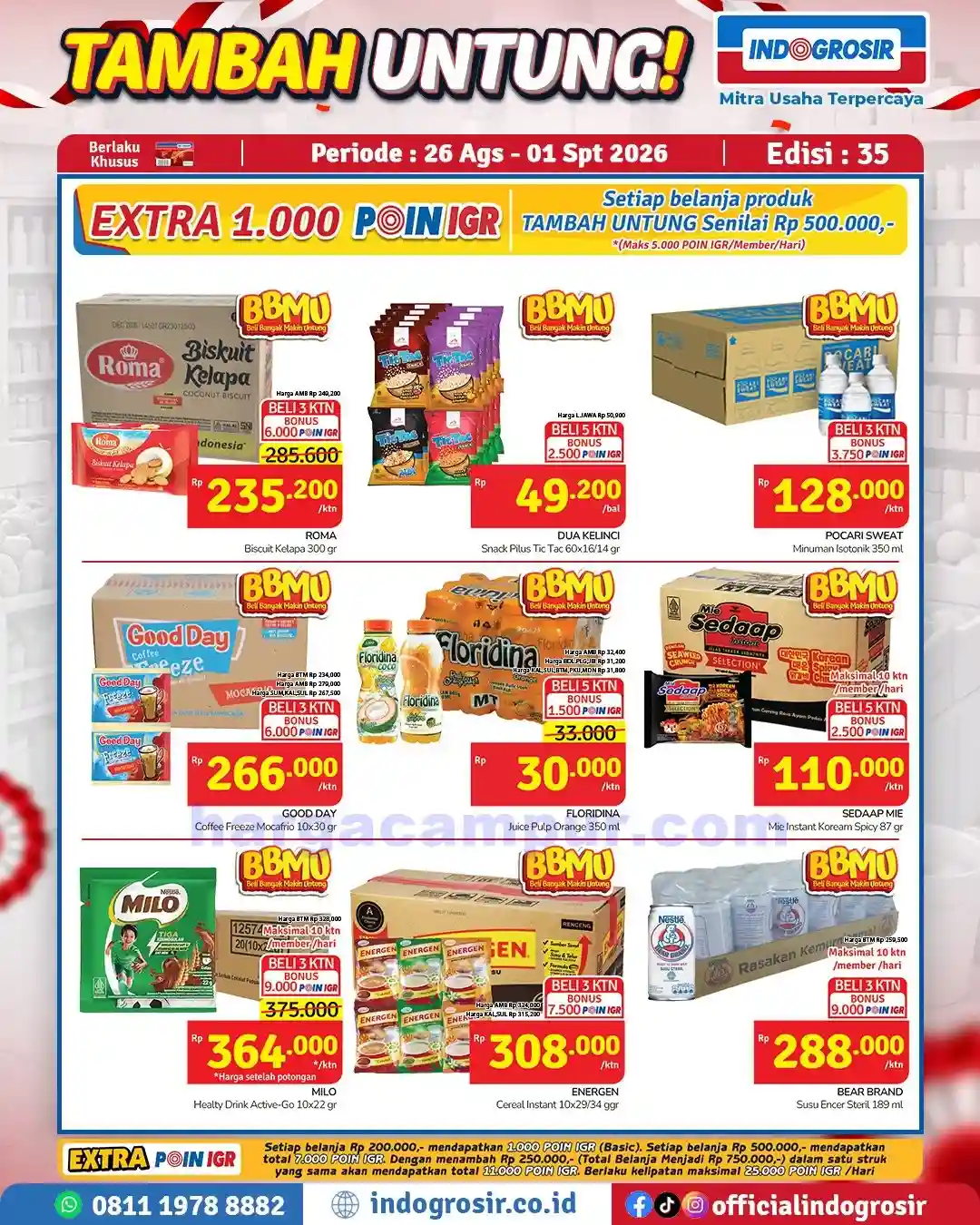 Katalog Promo Indogrosir Harga Hemat 26 Ags - 1 Sep 2026 4 Katalog Promo Indogrosir Harga Hemat 26 Agustus 1 September 2026 3