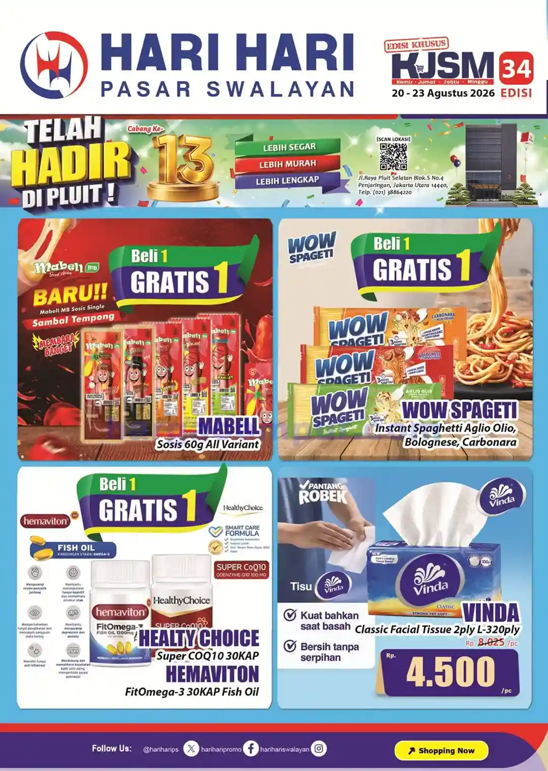Promo KJSM Hari Hari Pasar Swalayan 27 - 30 Agustus 2026 1 Katalog Promo KJSM HARI HARI Pasar Swalayan 20 23 Agustus 2026 1
