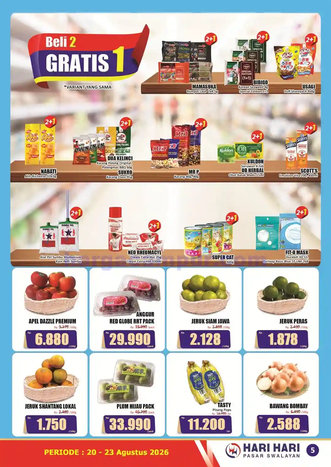 Promo KJSM Hari Hari Pasar Swalayan 27 - 30 Agustus 2026 5 Katalog Promo KJSM HARI HARI Pasar Swalayan 20 23 Agustus 2026 5