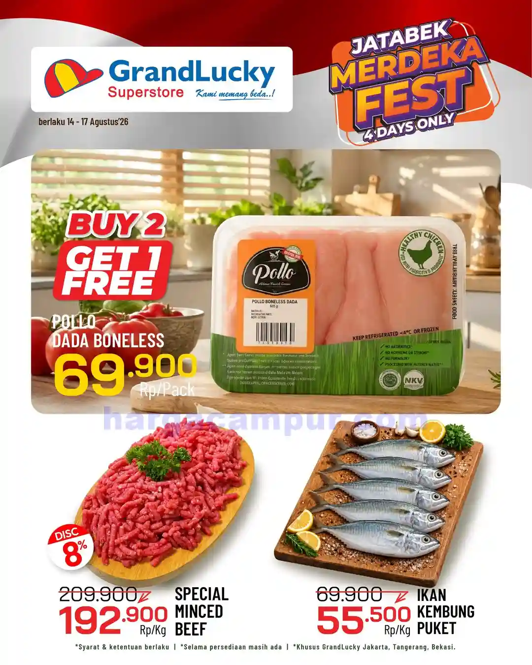 Promo GrandLucky Weekend Super Deals 21 - 23 Agustus 2026 5 Promo GrandLucky Weekend Super Deals 14 16 Agustus 2026 10