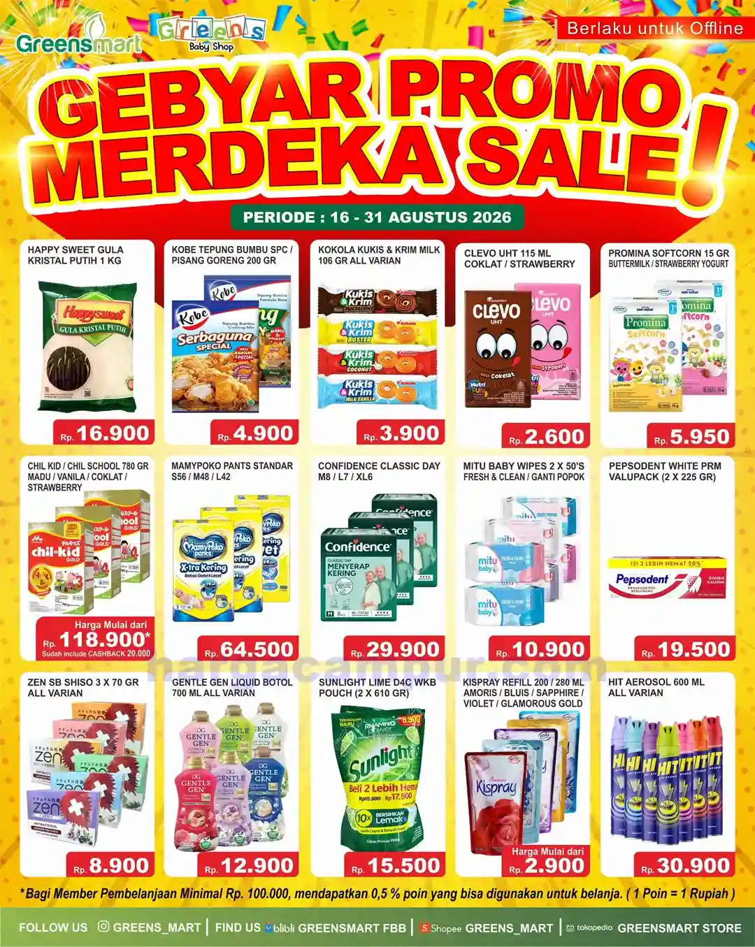 Promo Greensmart Weekend Terbaru 24 - 30 Agustus 2026 1 Promo Greensmart Weekend Terbaru 17 - 23 Agustus 2026.