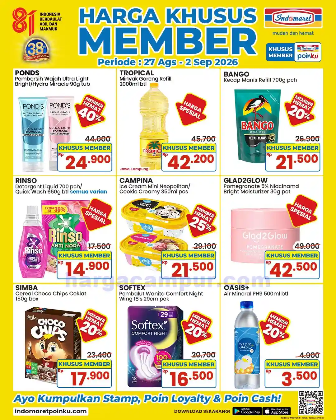 Katalog Promo JSM Indomaret Terbaru 28 - 30 Agustus 2026 6 Promo Indomaret Member Diskon 35 Terbaru 27 Agustus 2 September 2026 2