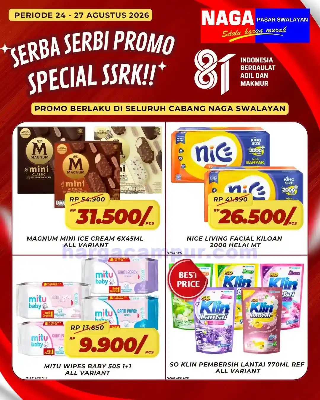 Promo Naga Swalayan Weekday Terbaru 31 Agst - 3 Sept 2026 2 Promo Naga Swalayan Weekday Terbaru 24 27 Agustus 2026 2