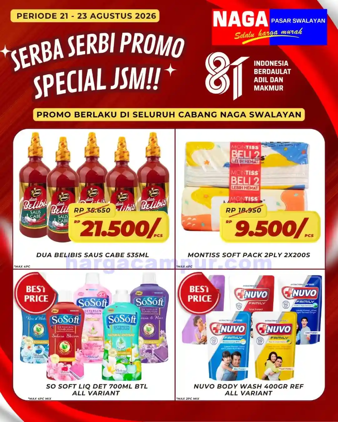 Promo Naga Swalayan Weekend Terbaru 21 - 23 Agustus 2026 2 Promo Naga Swalayan Weekend Terbaru 21 23 Agustus 2026 2