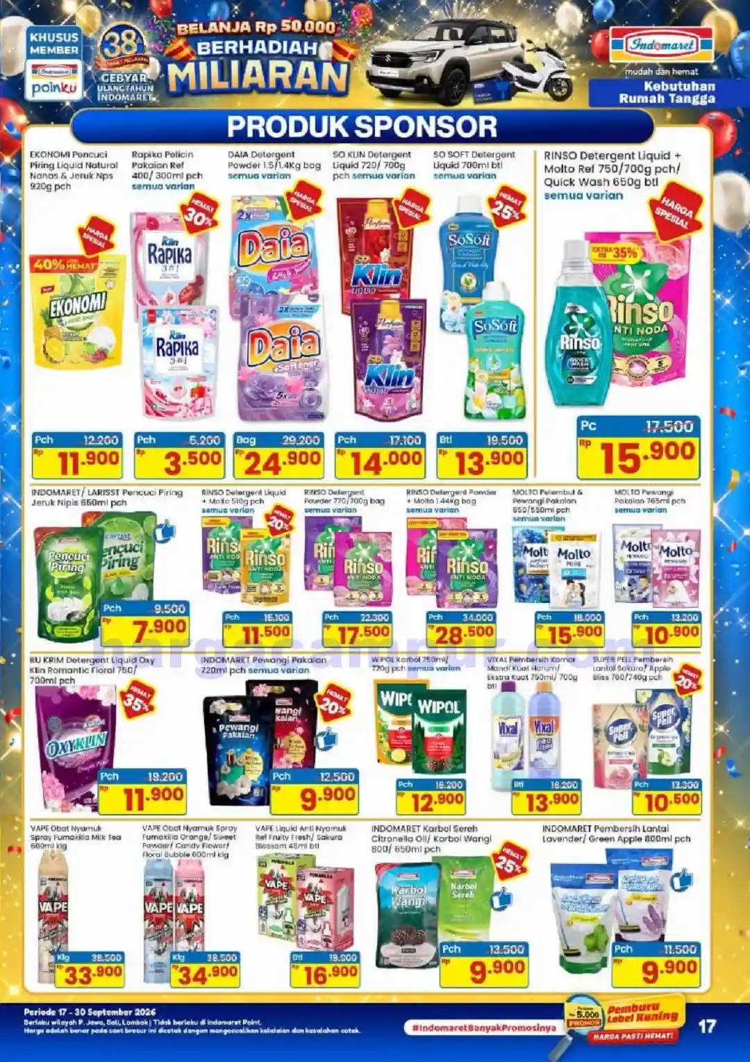 Katalog Indomaret Promo Terbaru 17 - 23 September 2026 17 Katalog Promo Indomaret Terbaru 17 30 September 2026 17