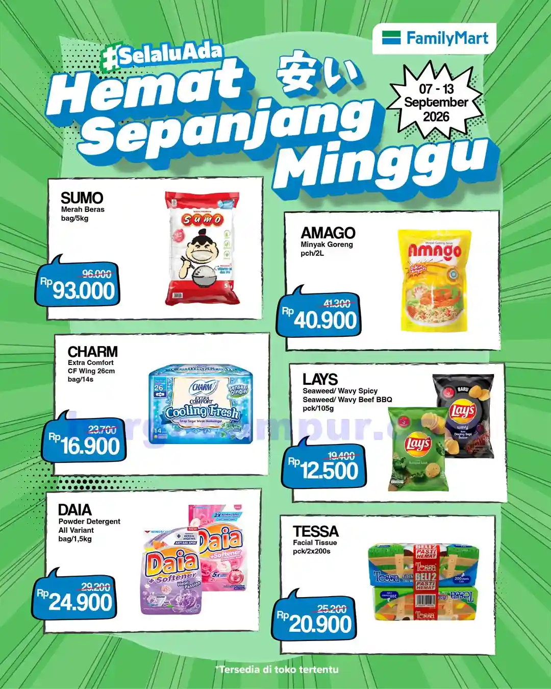 Katalog Promo JSM FamilyMart Terbaru 11 - 13 September 2026 3 Katalog Promo JSM FamilyMart Terbaru 7 - 13 September 2026.